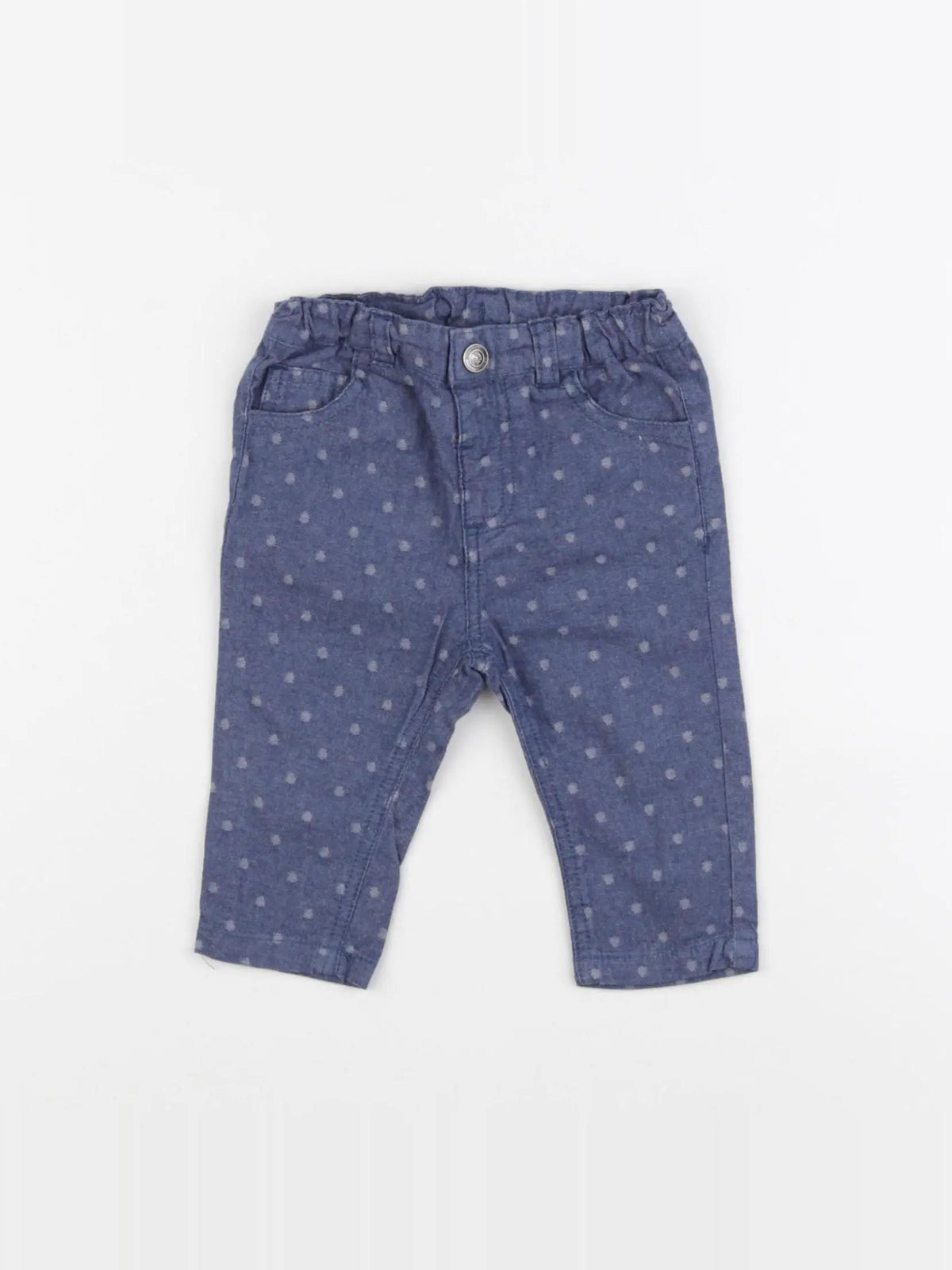 Natalys - pantalon bleu - 6 mois