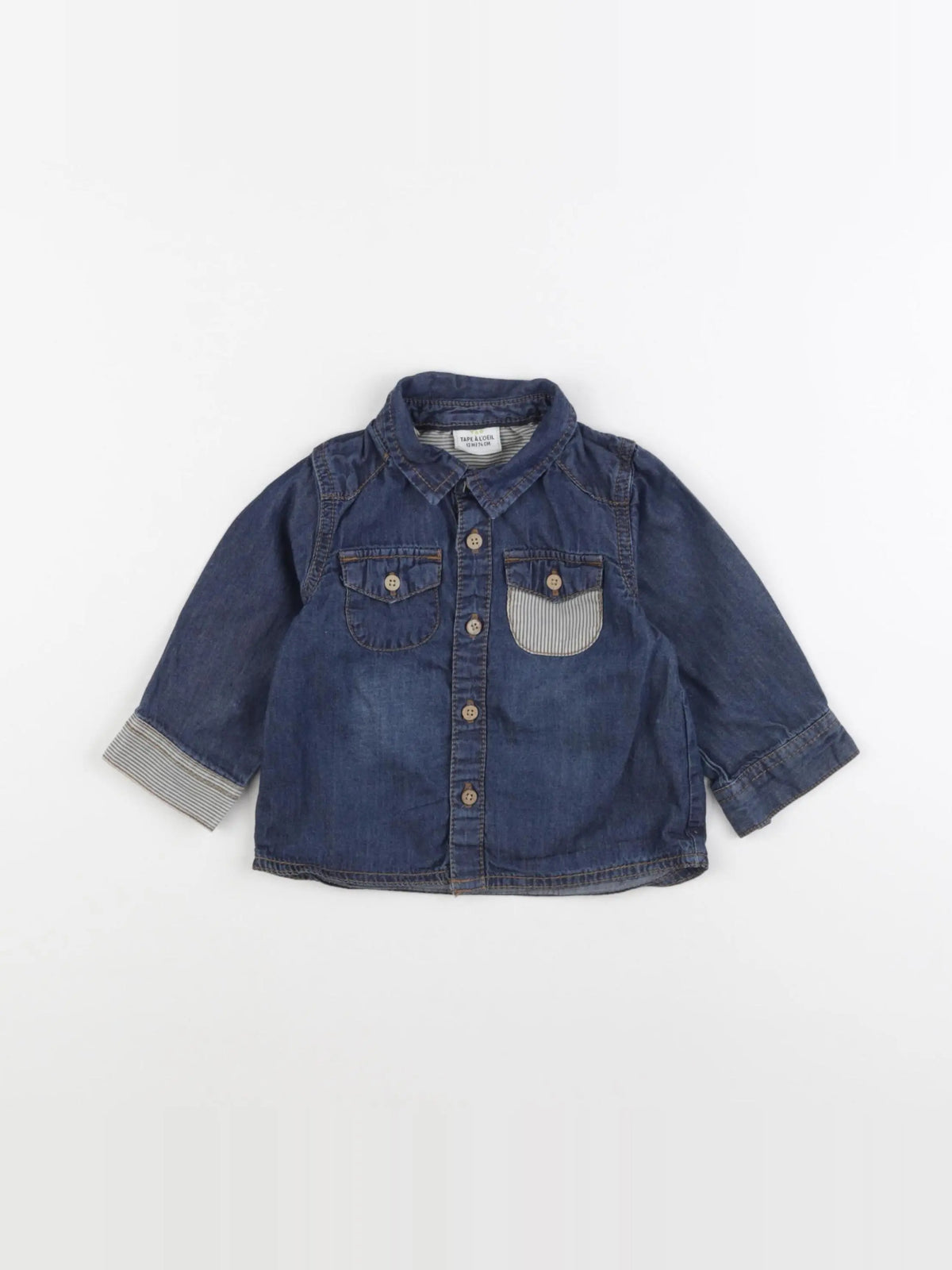 Tape à l'oeil - chemise bleu - 12 mois