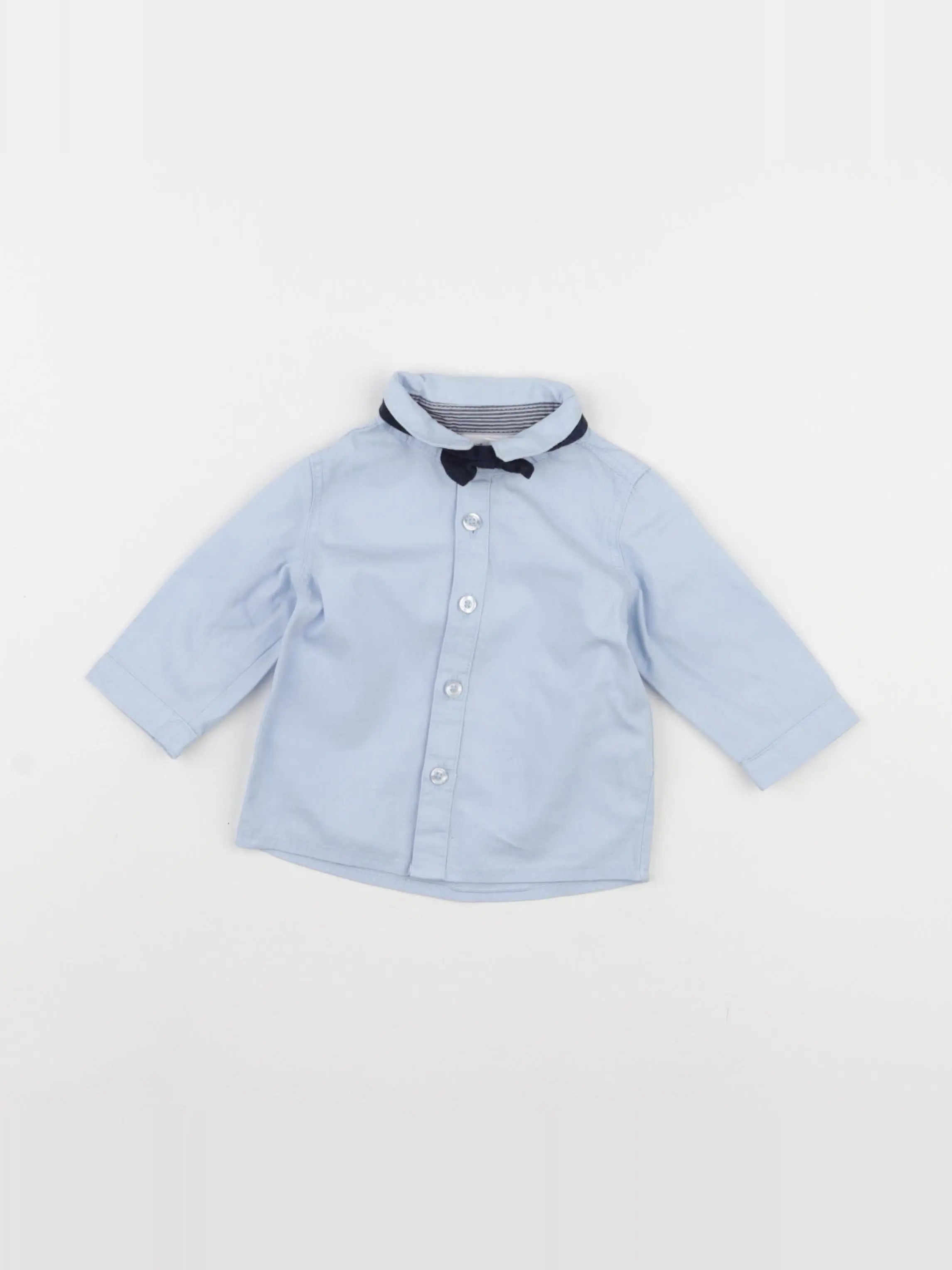 Vertbaudet - chemise bleu - 3 mois