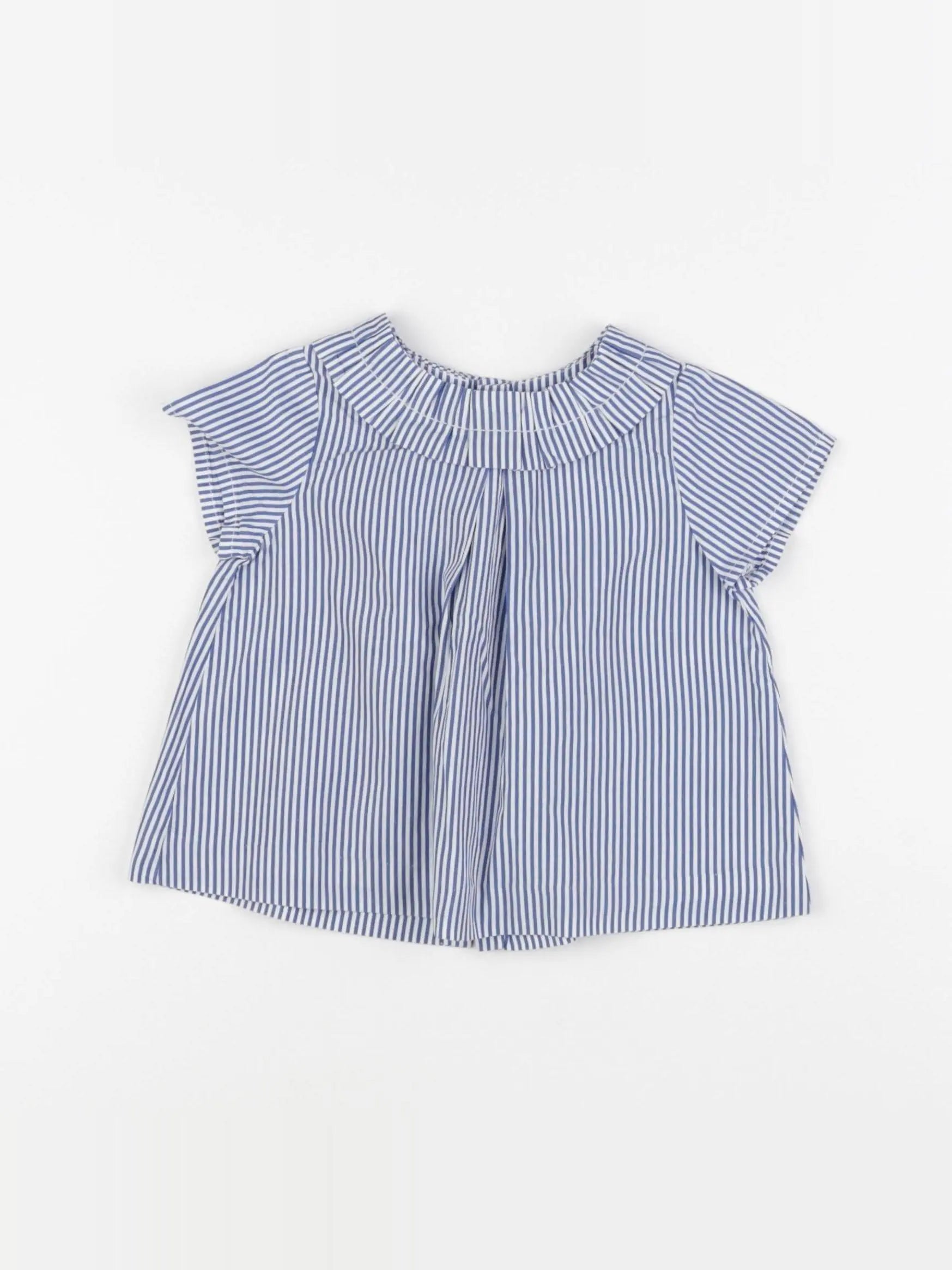 Jacadi - blouse bleu - 12 mois