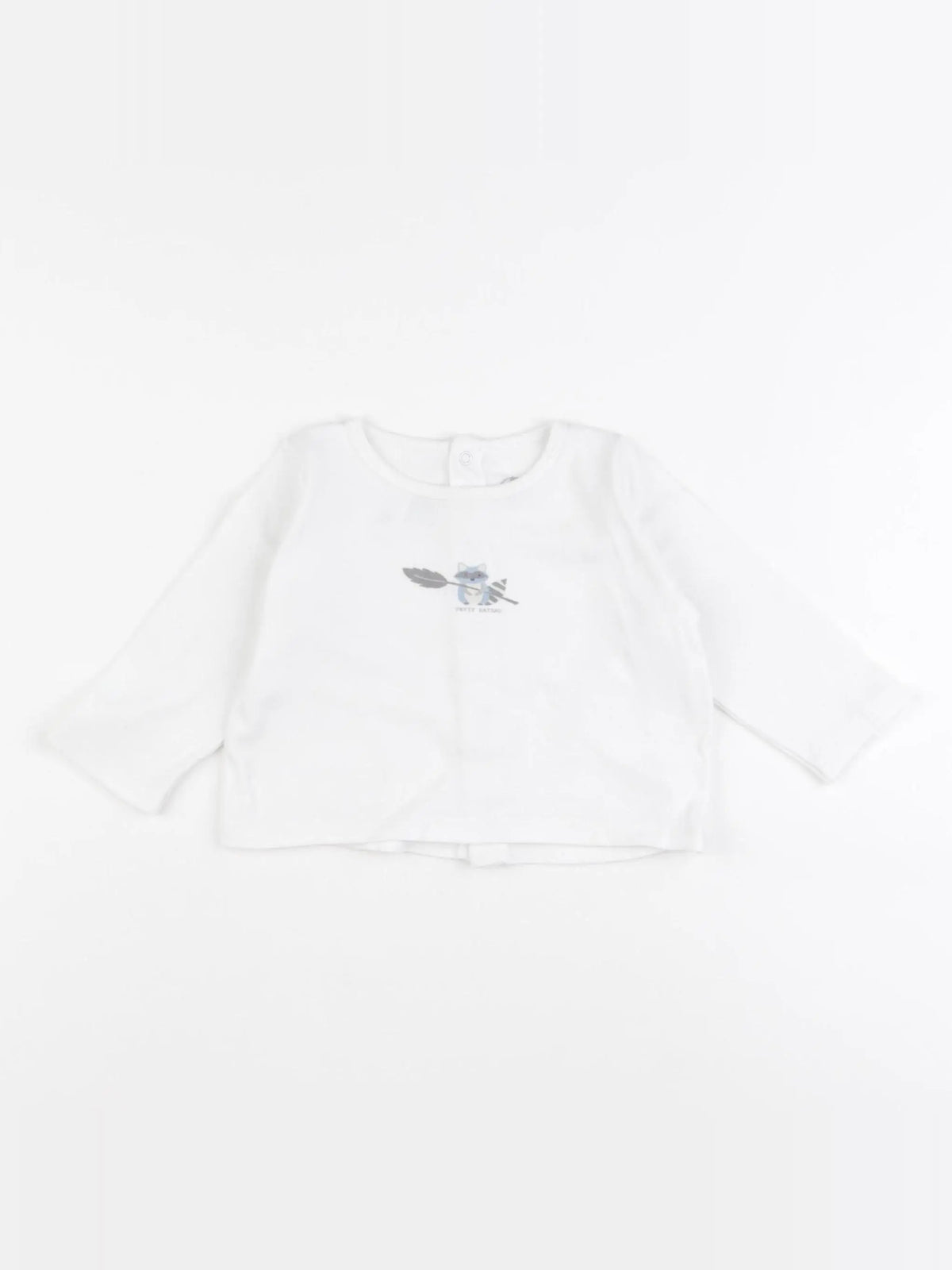 Petit Bateau - tee-shirt blanc - 6 mois