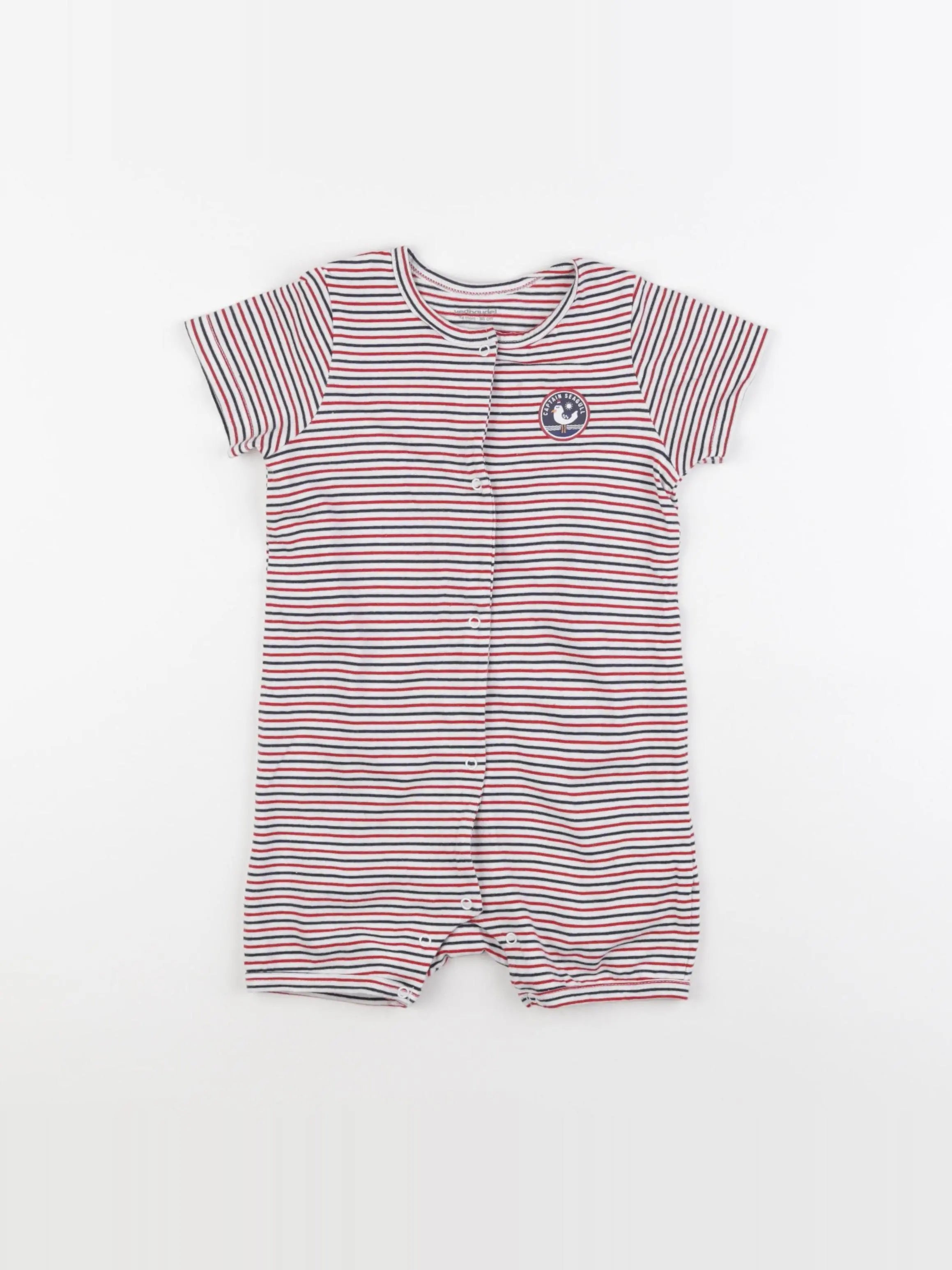 Vertbaudet - combinaison bleu, rouge - 24 mois