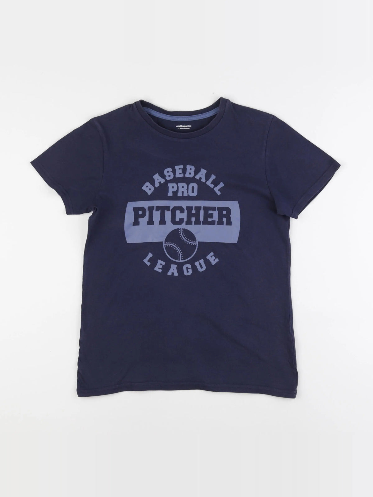 Vertbaudet - tee-shirt bleu - 12 ans