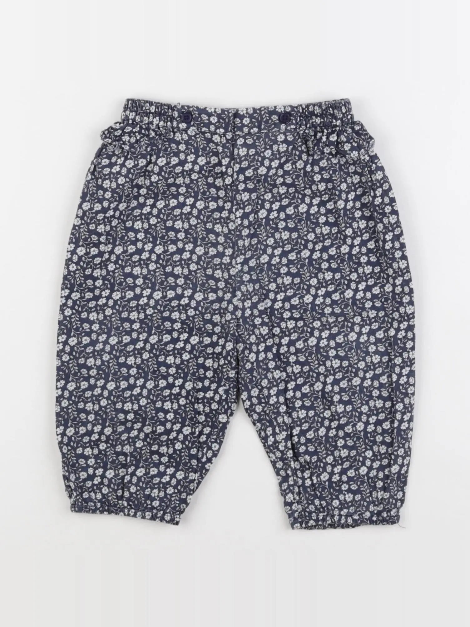 Mango - pantalon bleu - 6/9 mois