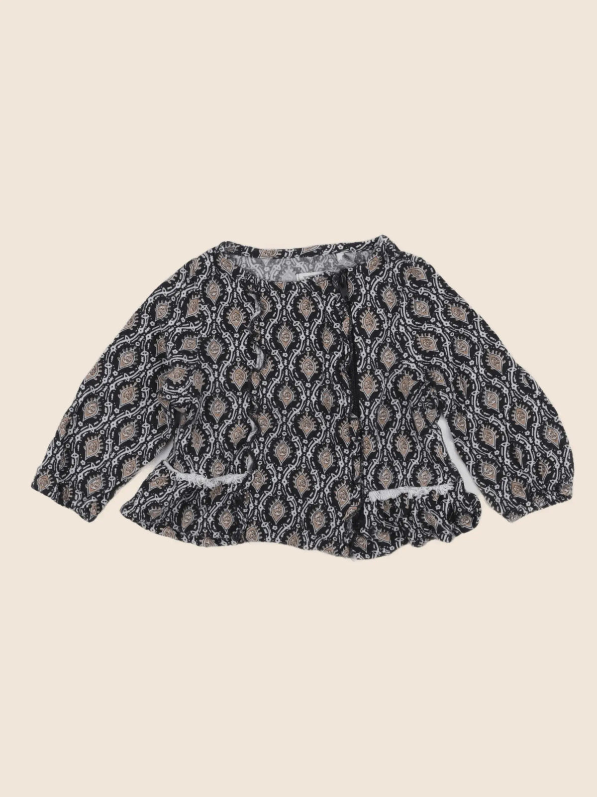 IKKS - blouse noir - 12 mois
