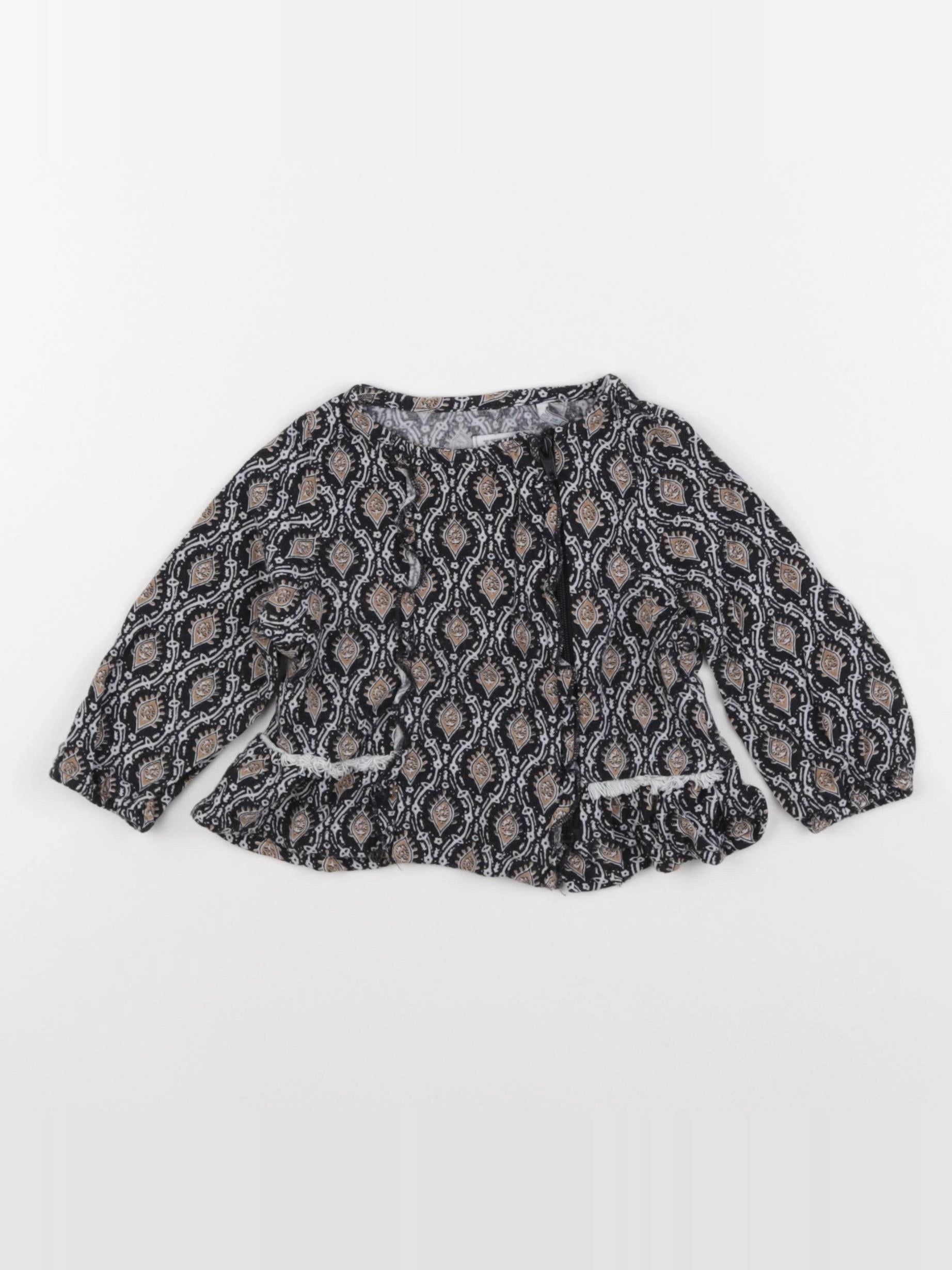 IKKS - blouse noir - 12 mois