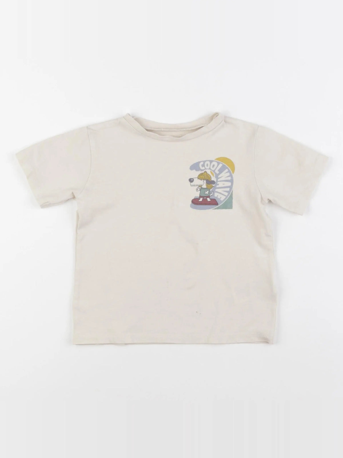Vertbaudet - tee-shirt beige - 3 ans