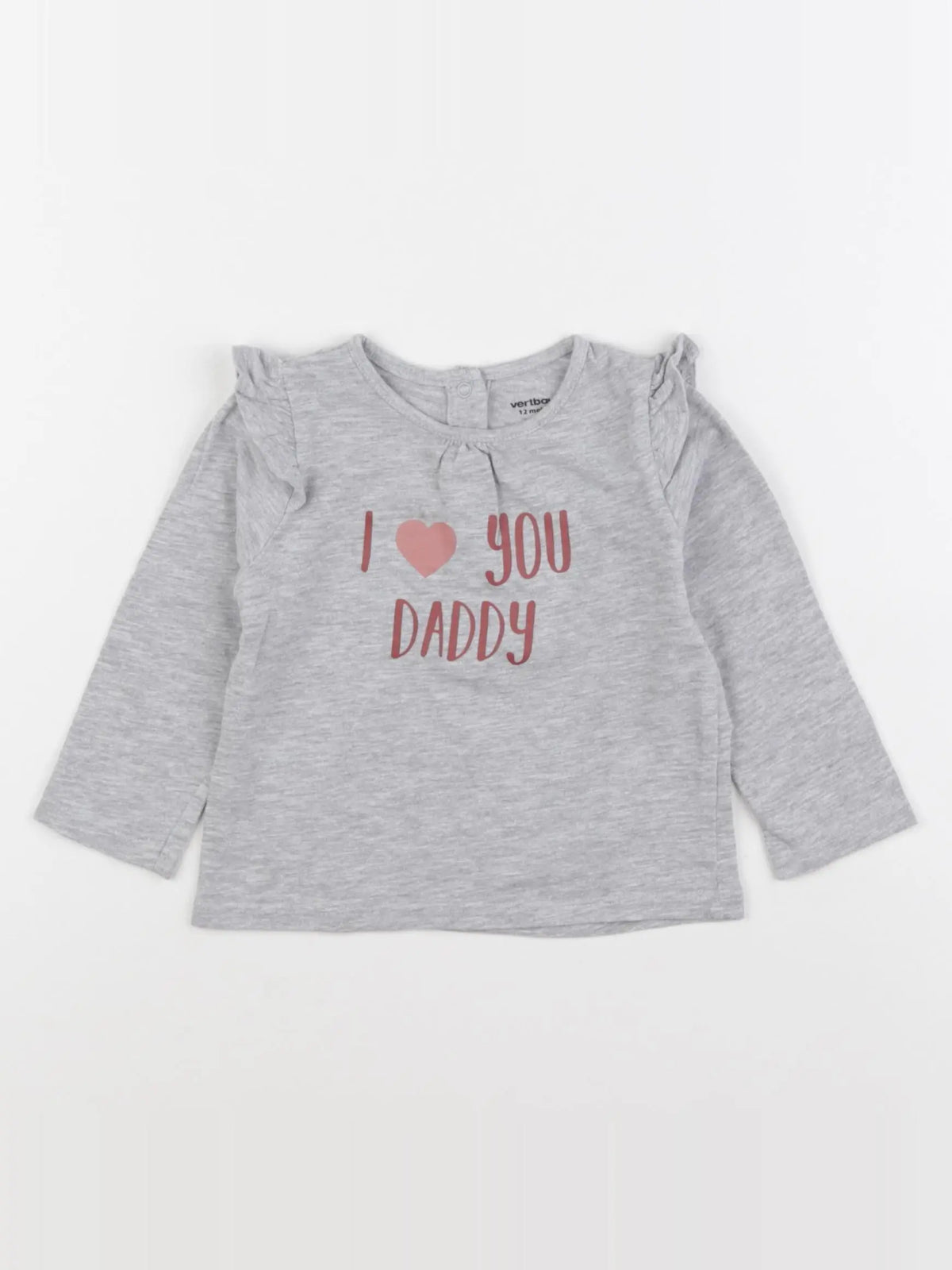 Vertbaudet - tee-shirt gris - 12 mois