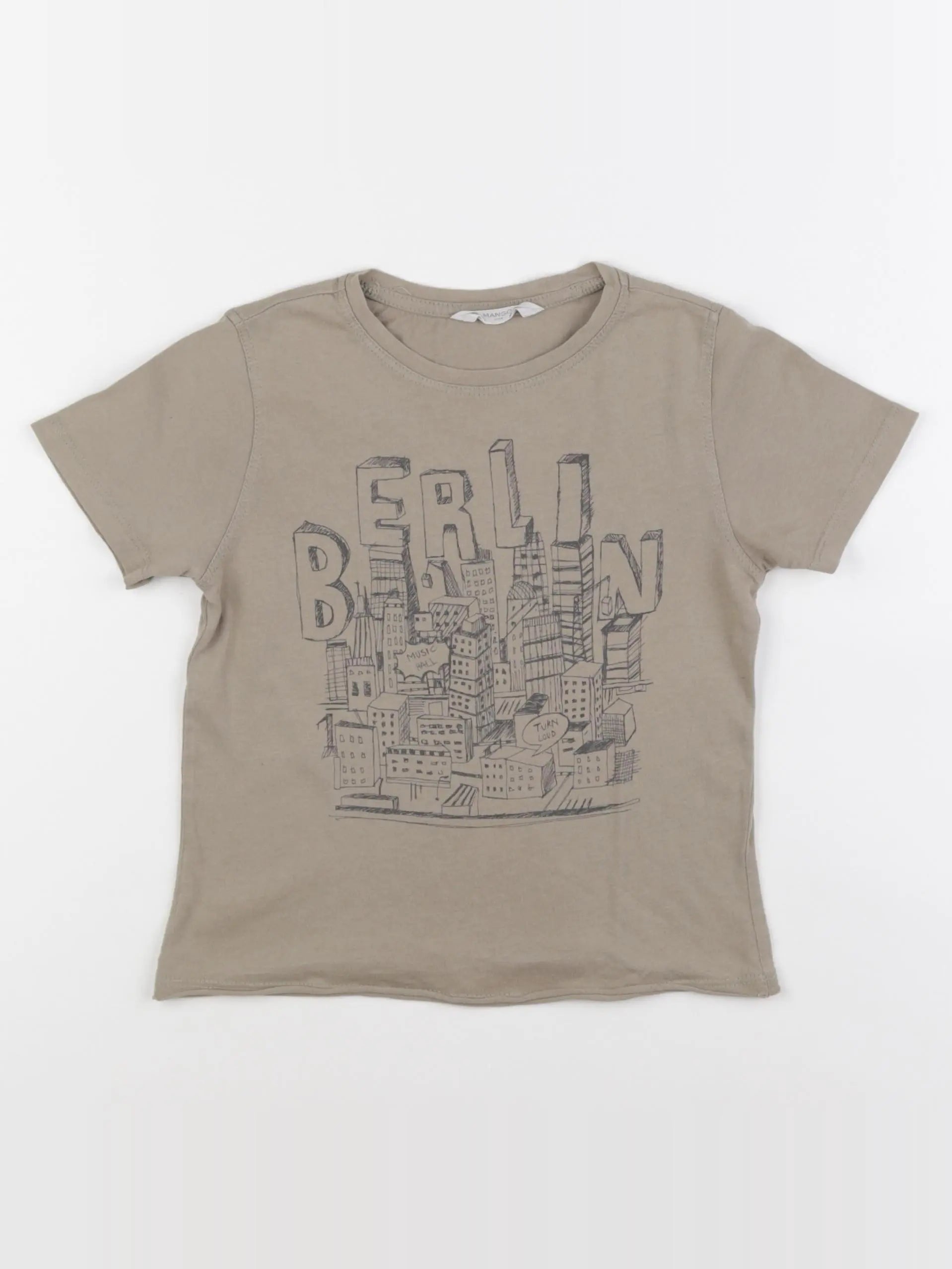Mango - tee-shirt vert - 4/5 ans