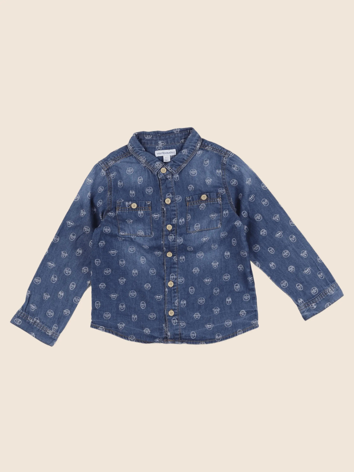 Vertbaudet - chemise bleu - 3 ans