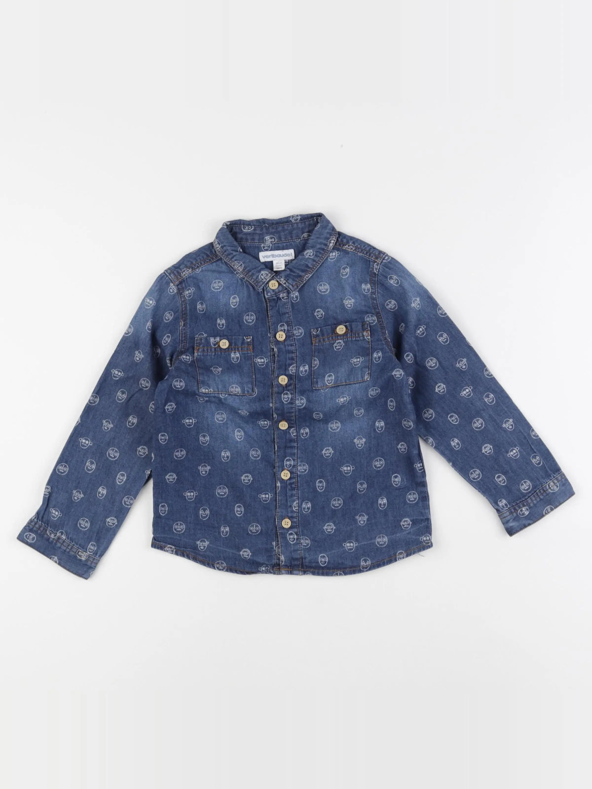 Vertbaudet - chemise bleu - 3 ans