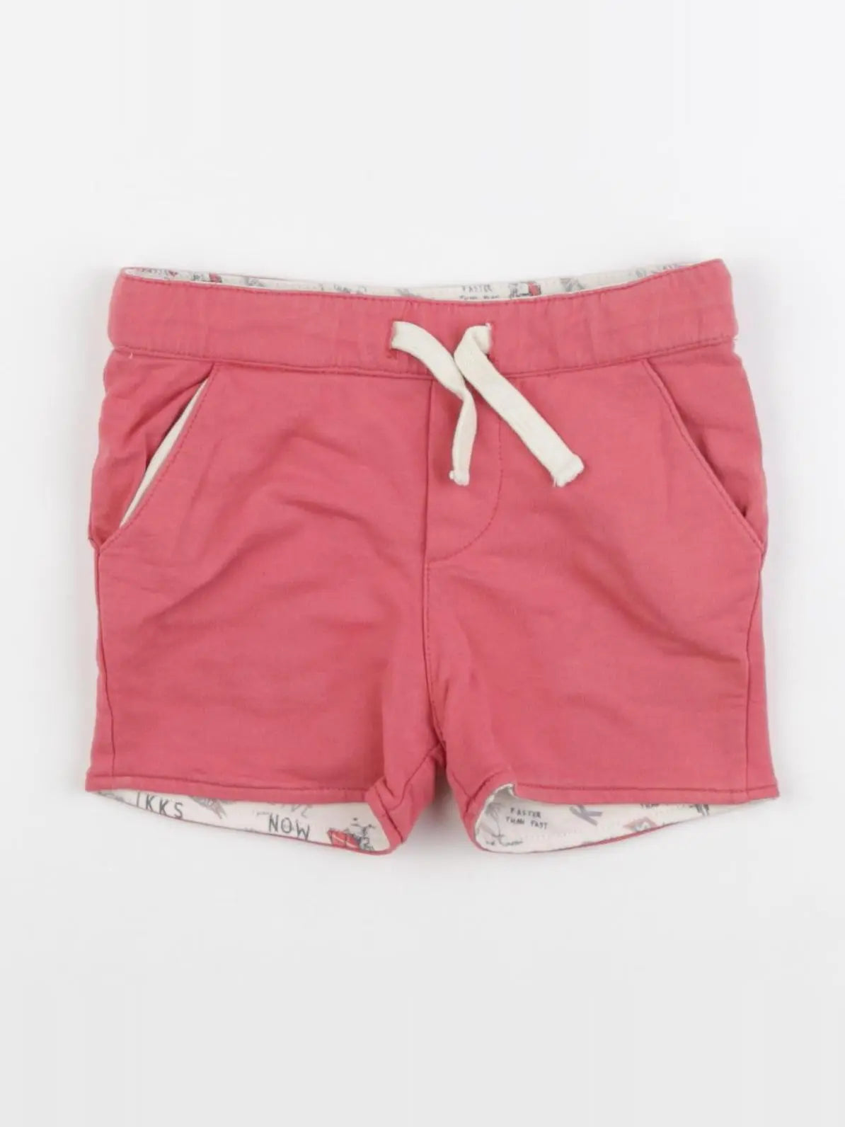 IKKS - short réversible rose, beige - 6 mois