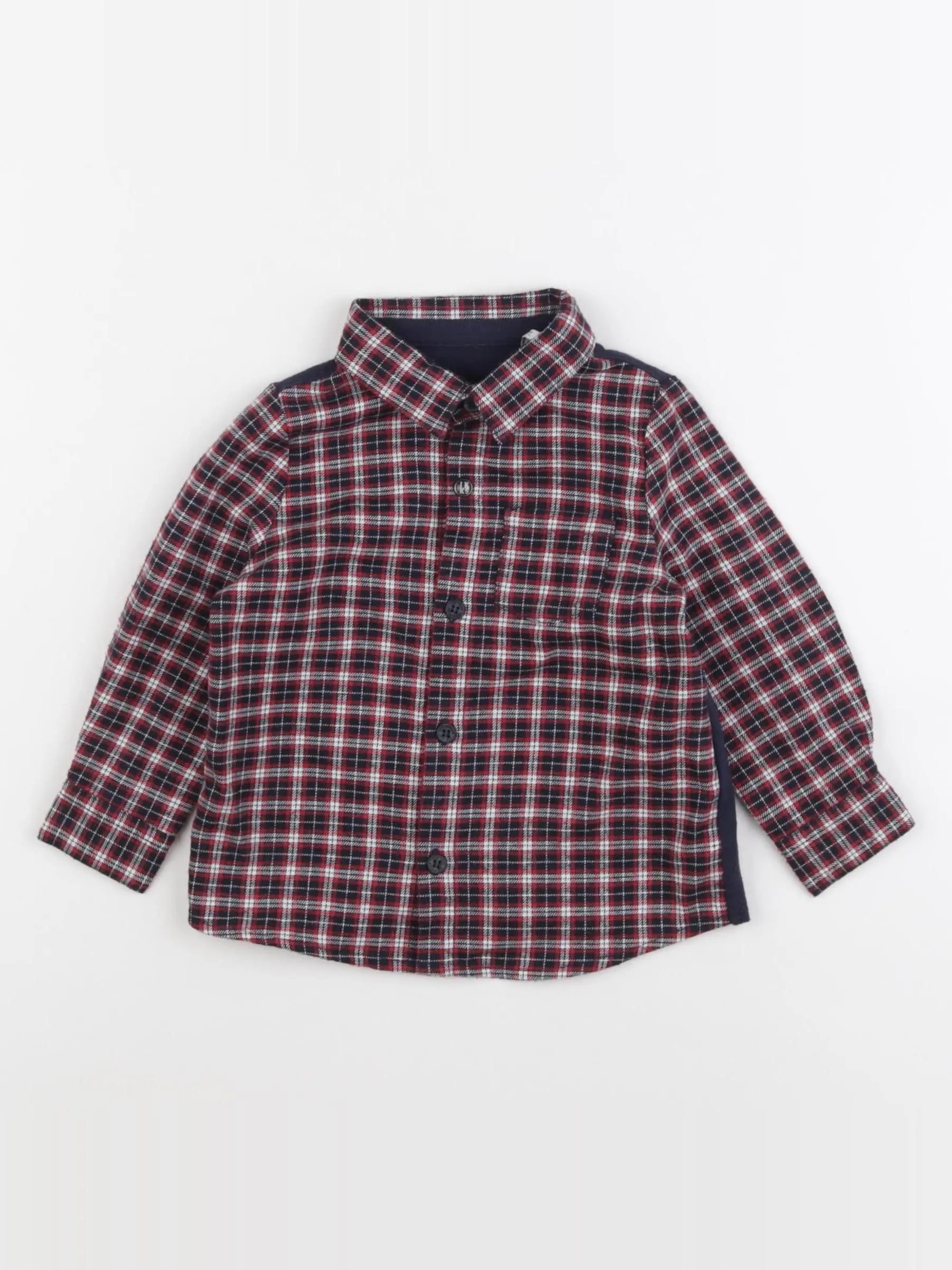 IKKS - chemise imprimé au dos bleu, rouge - 12 mois