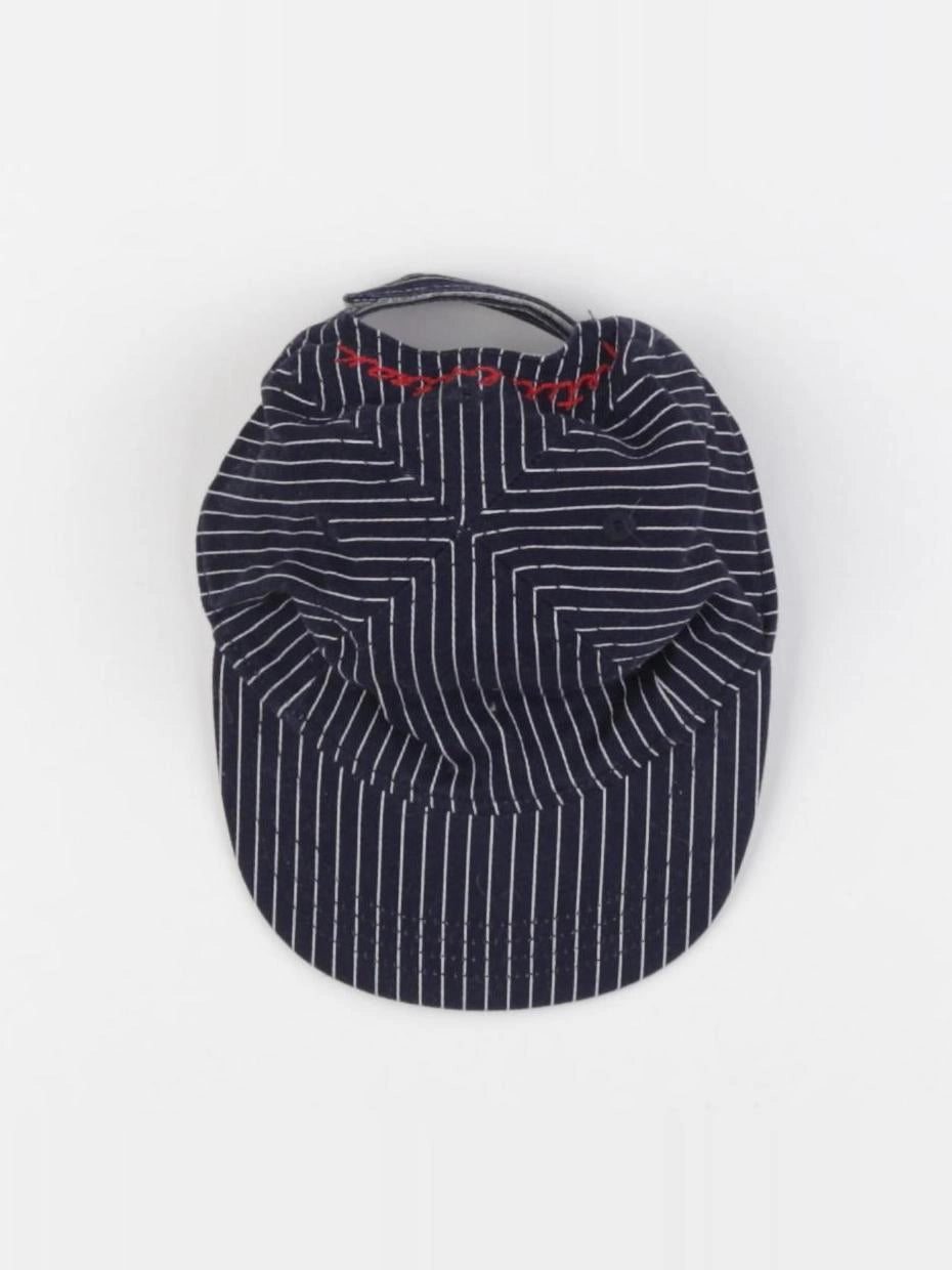 Petit Bateau - casquette bleu, blanc - 3/6 mois