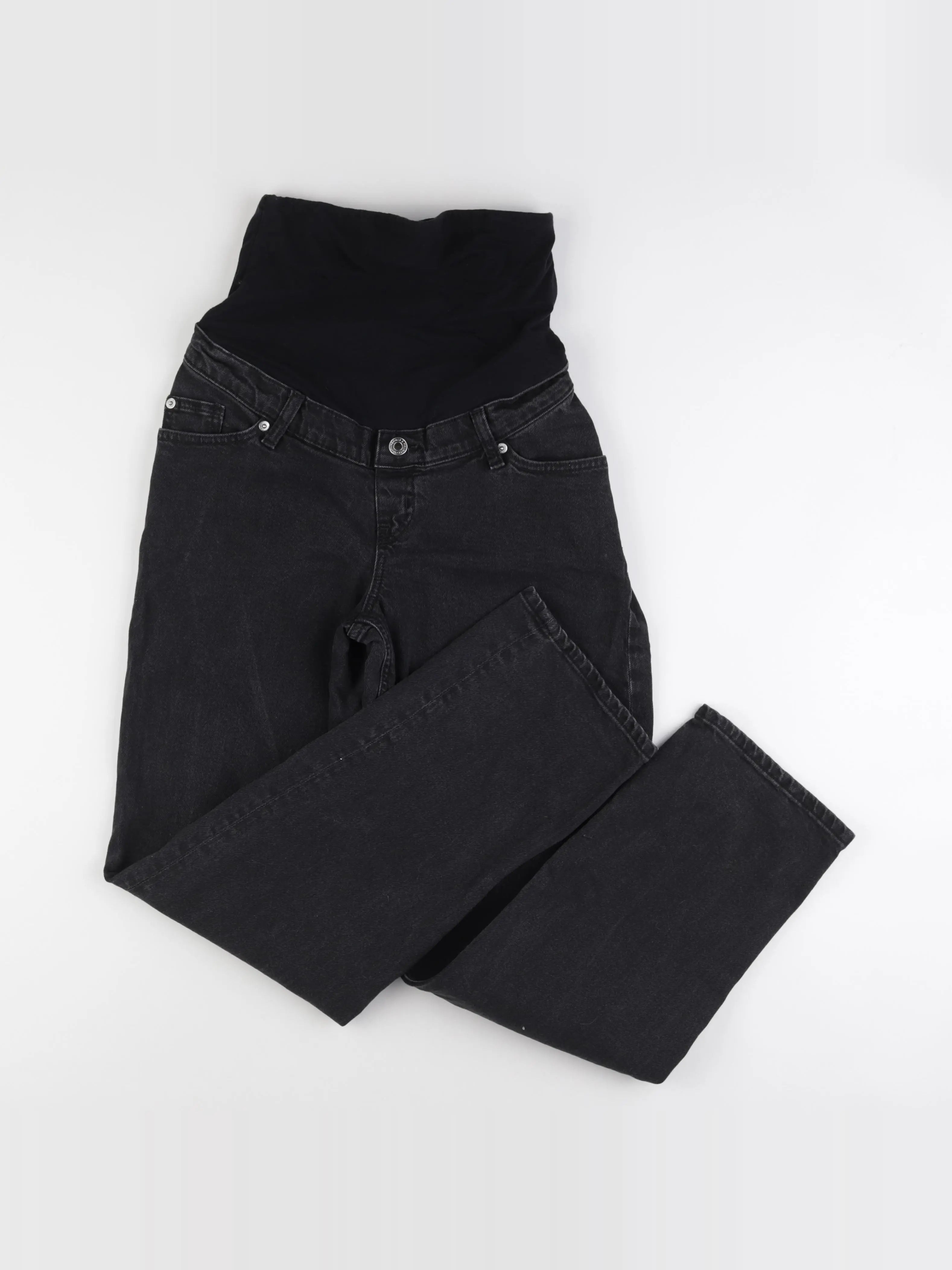 H&M - jean grossesse noir - s
