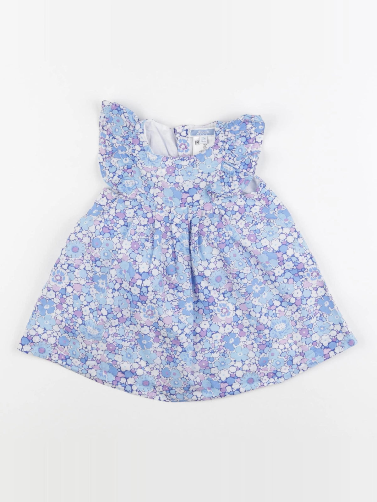 Jacadi - robe liberty bleu, violet - 12 mois