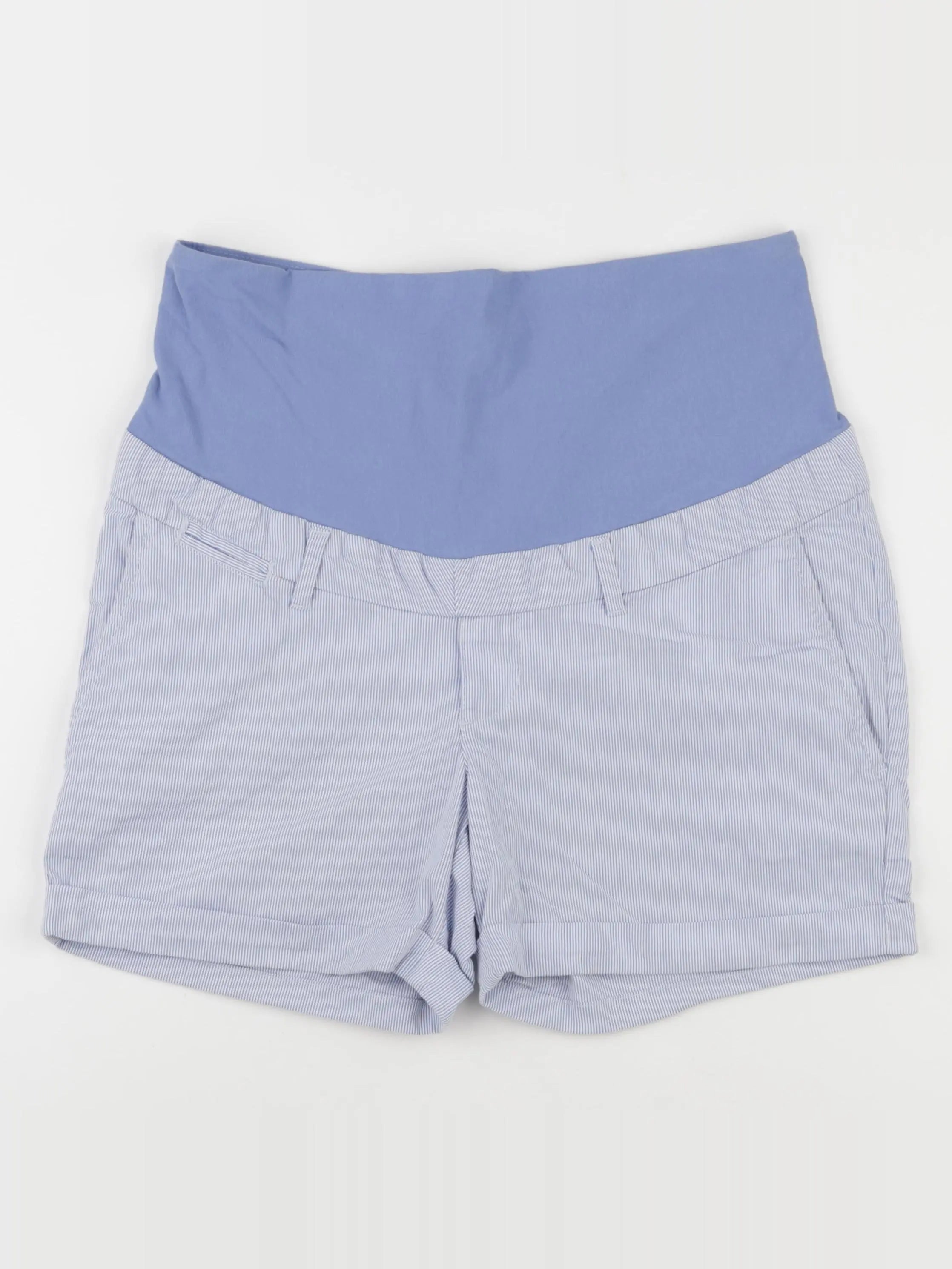 H&M - short grossesse bleu, blanc - 40