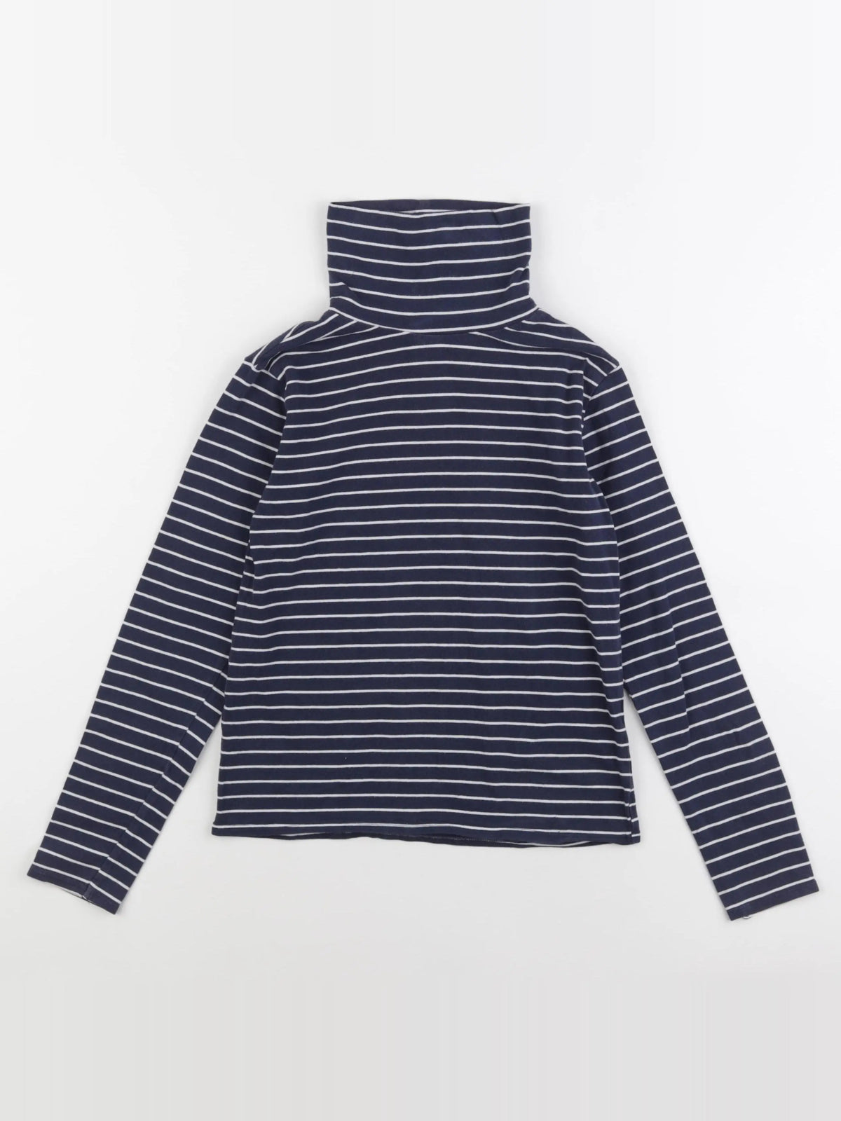 Vertbaudet - sous-pull blanc, bleu - 10 ans