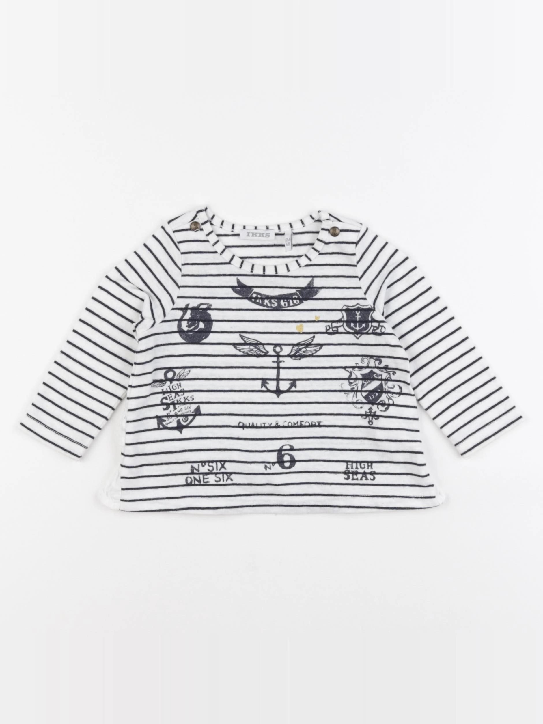 IKKS - tee-shirt blanc - 6 mois