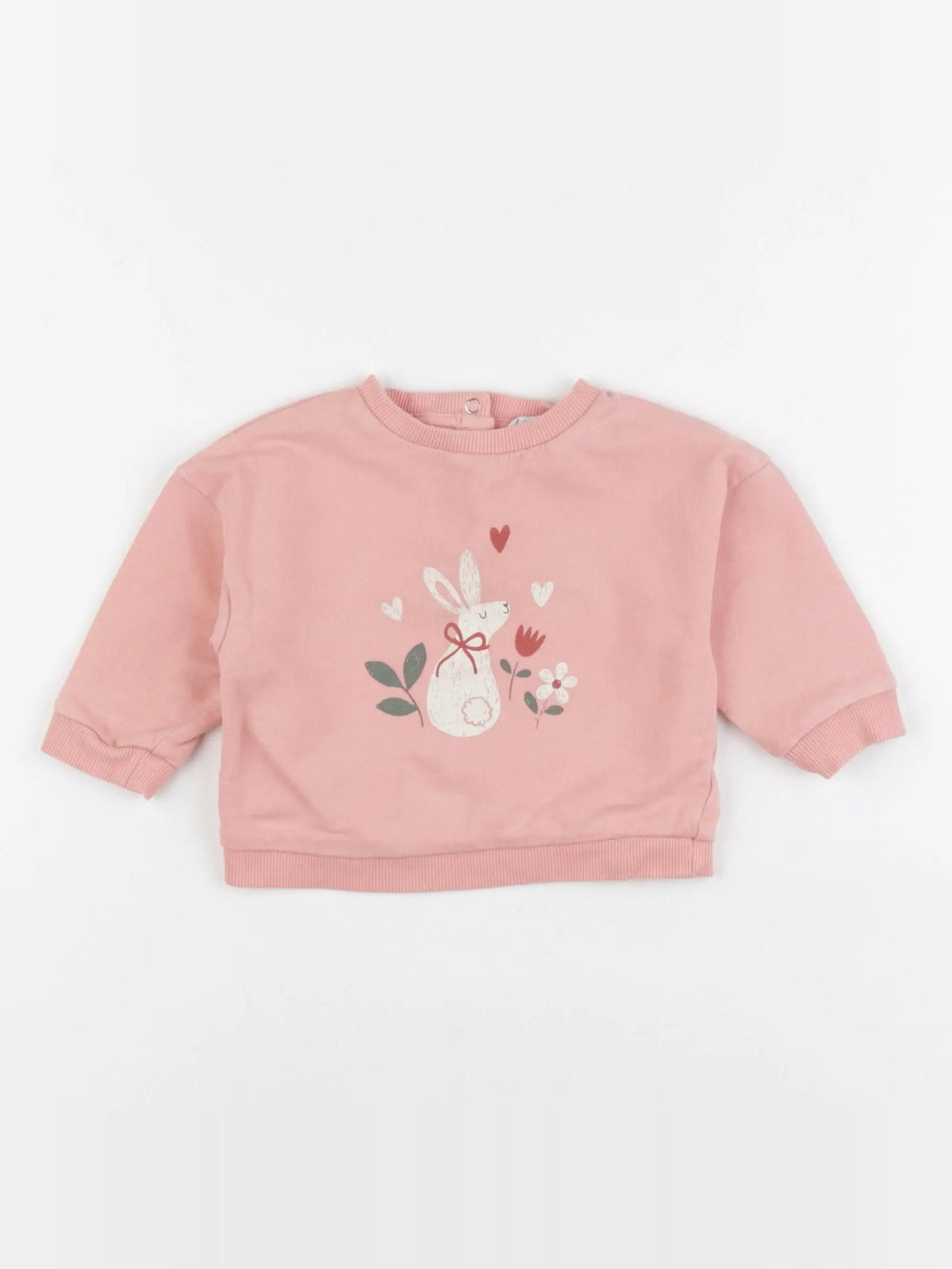 Vertbaudet - sweat rose - 6 mois