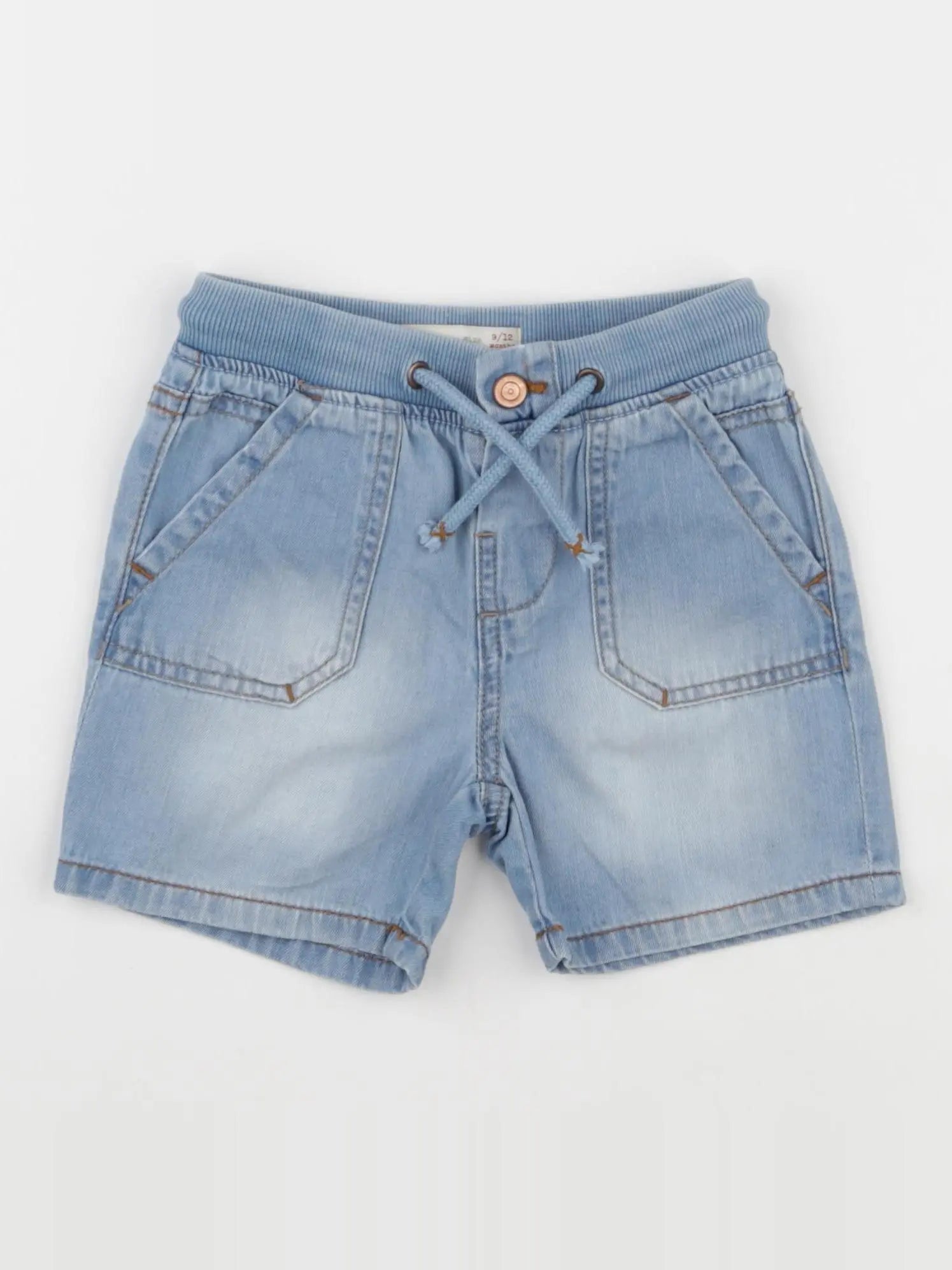 Zara - short bleu - 9/12 mois