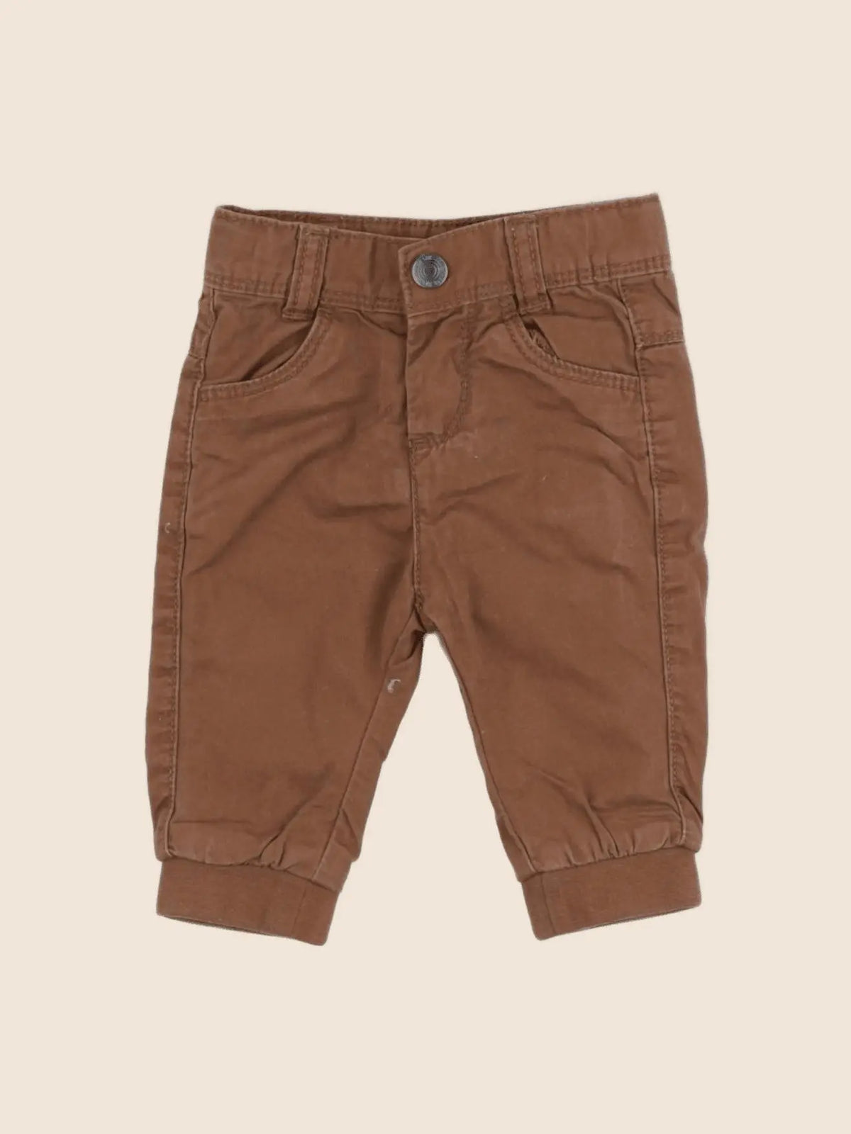 Tape à l'oeil - pantalon doublé marron - 3 mois