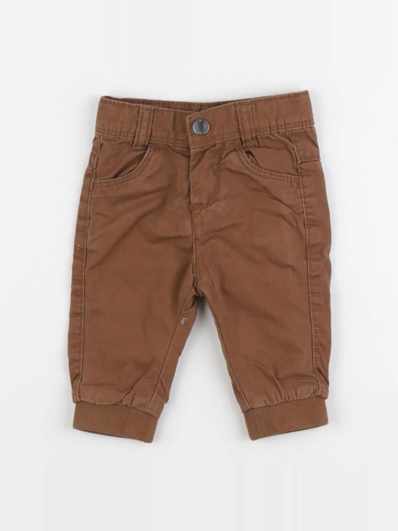 Tape à l'oeil - pantalon doublé marron - 3 mois