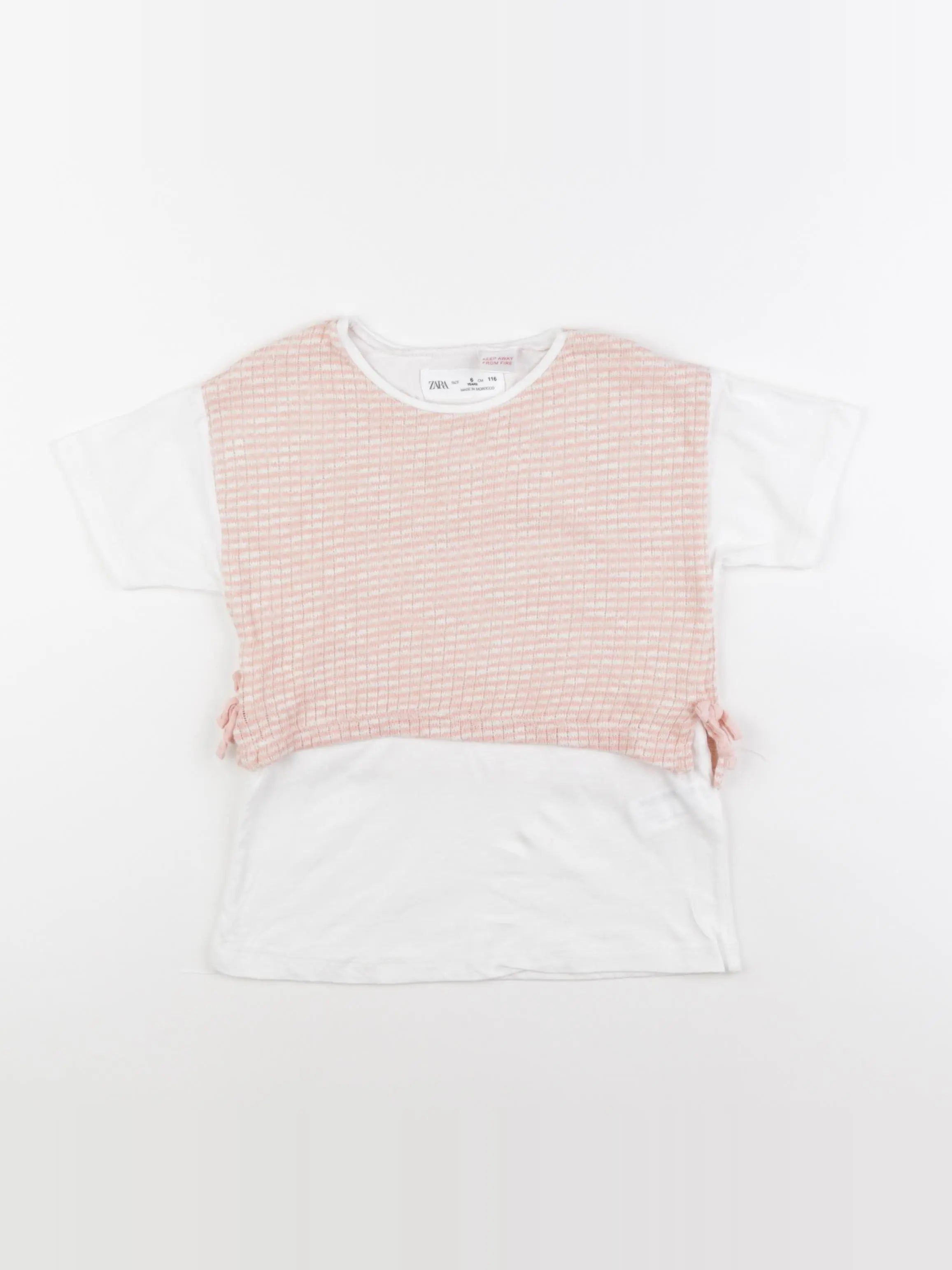 Zara - tee-shirt rose - 6 ans
