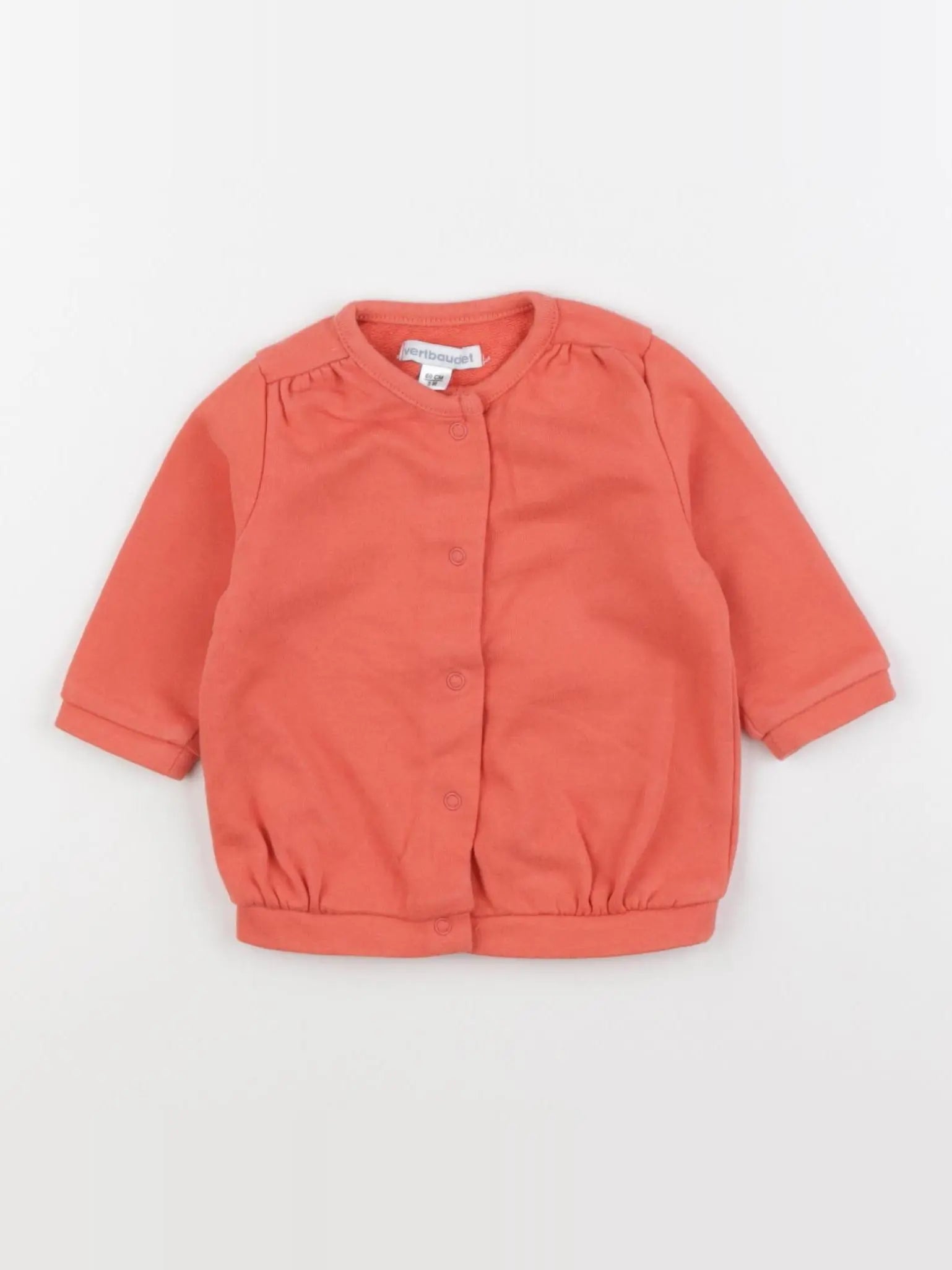 Vertbaudet - sweat orange - 3 mois