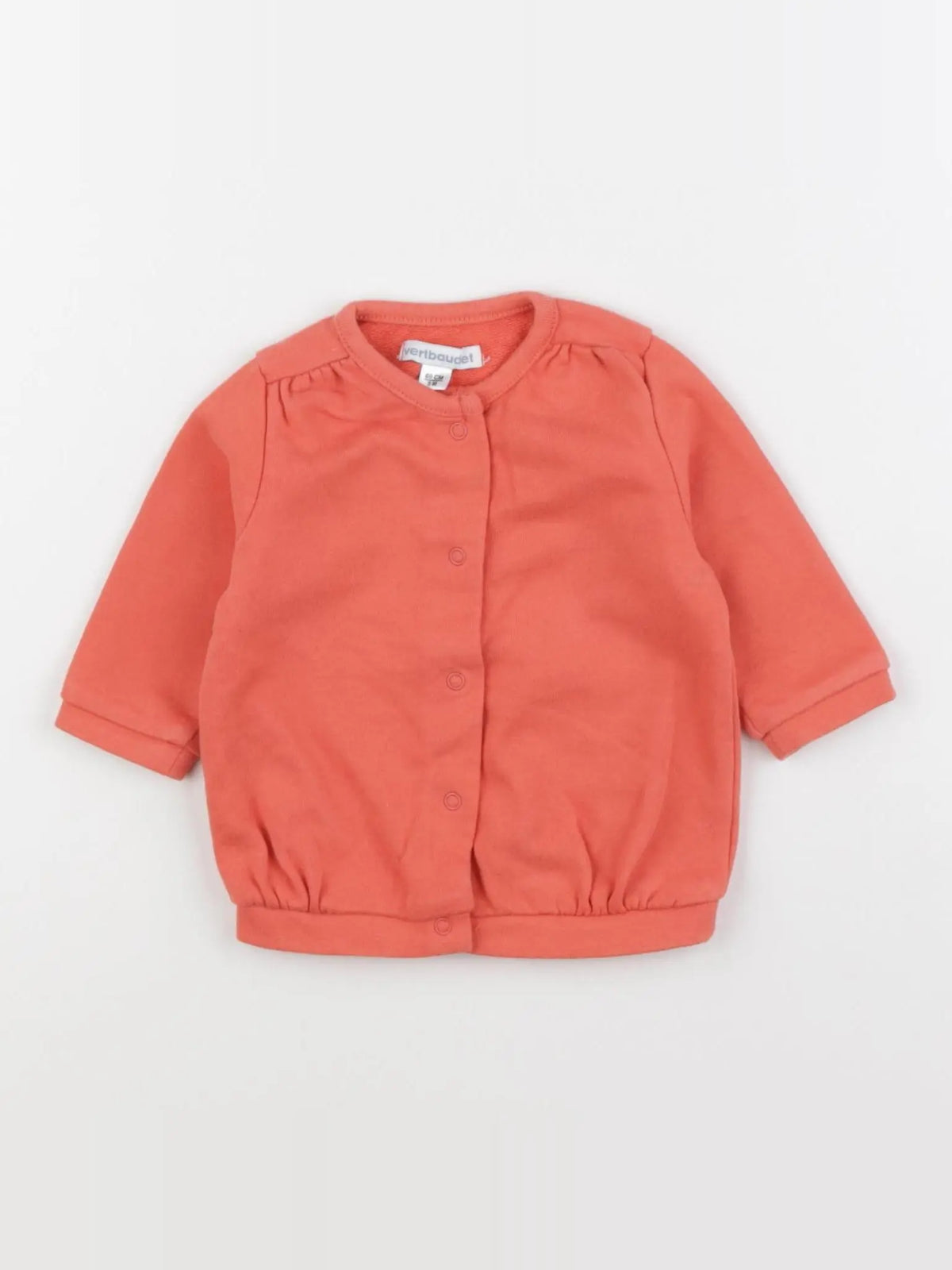Vertbaudet - sweat orange - 3 mois