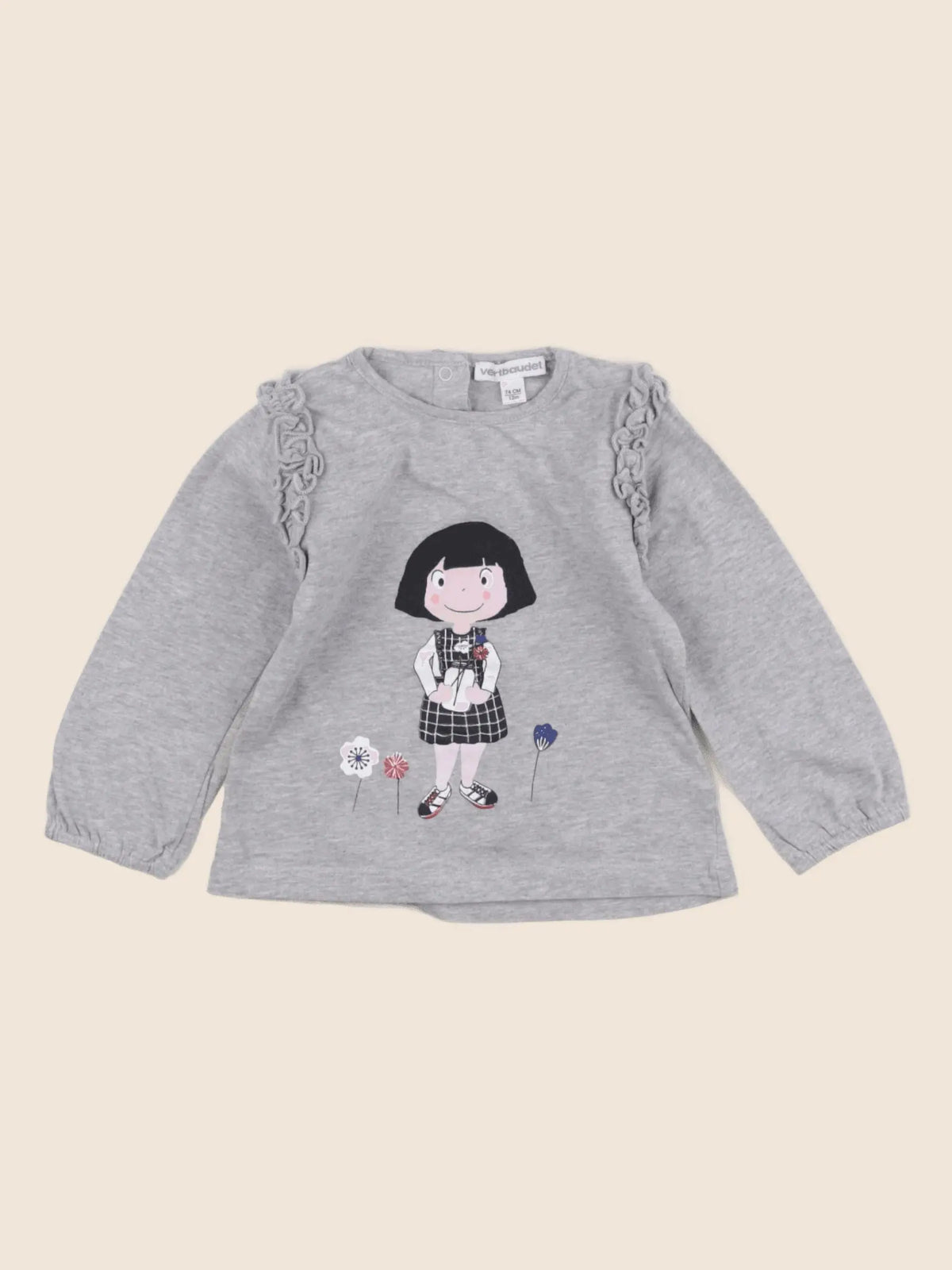 Vertbaudet - tee-shirt multicolore - 12 mois