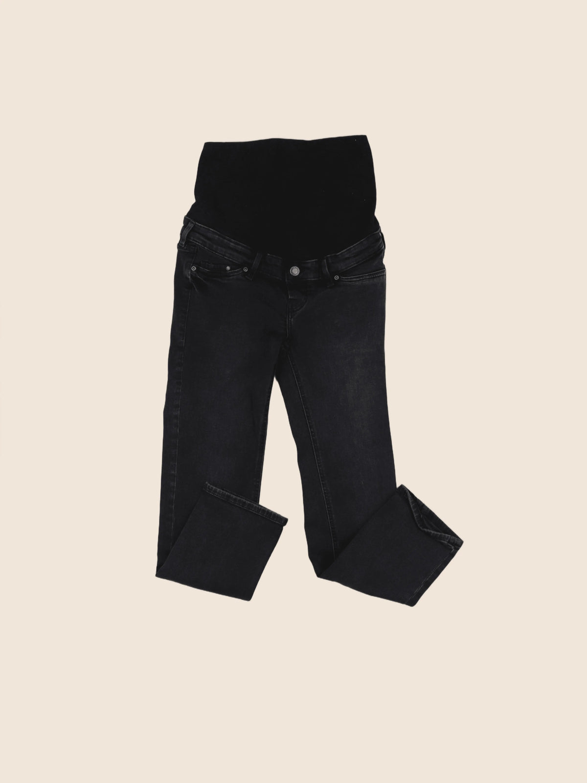 H&M - jean grossesse noir - 34