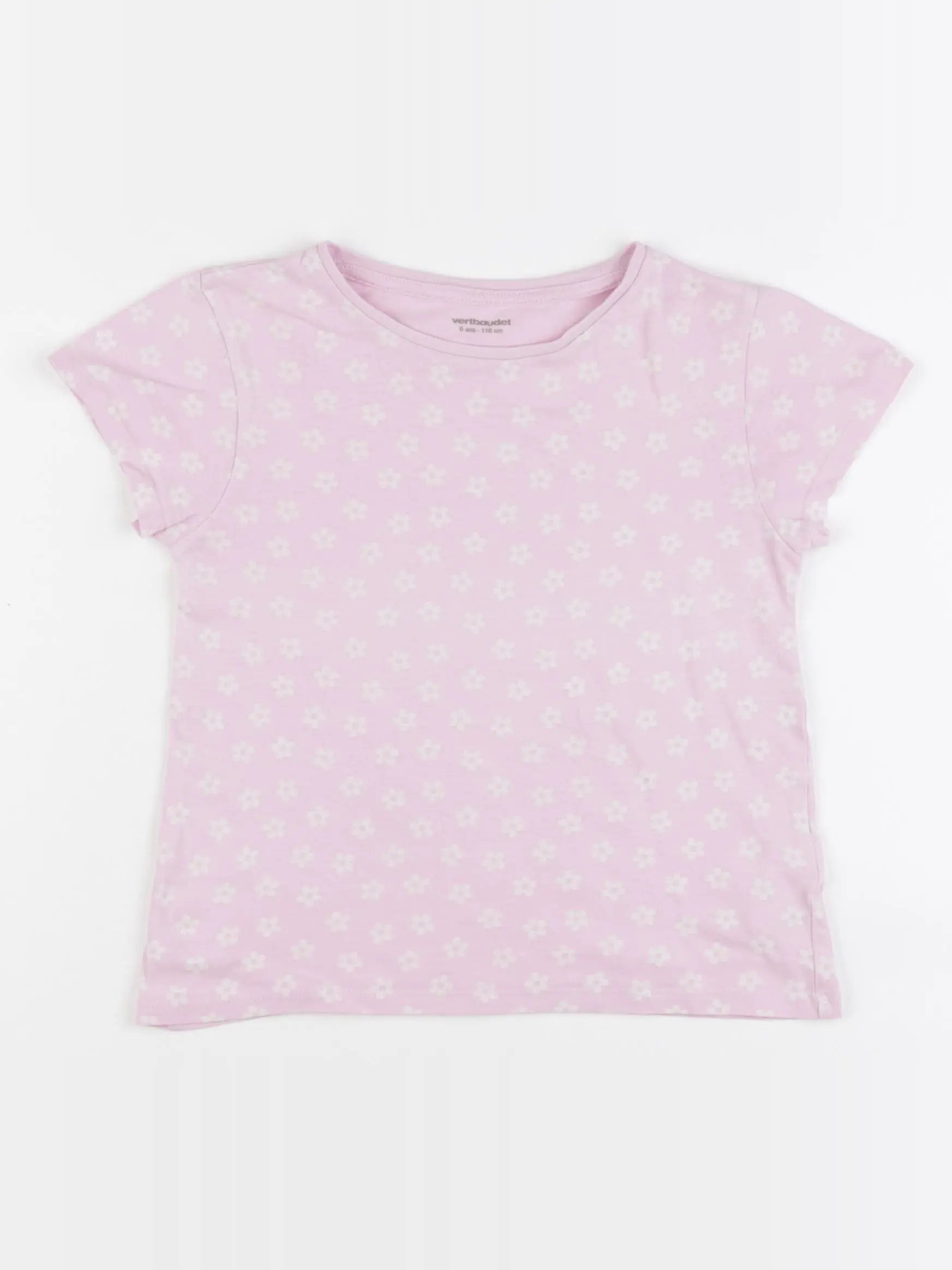 Vertbaudet - tee-shirt violet - 6 ans