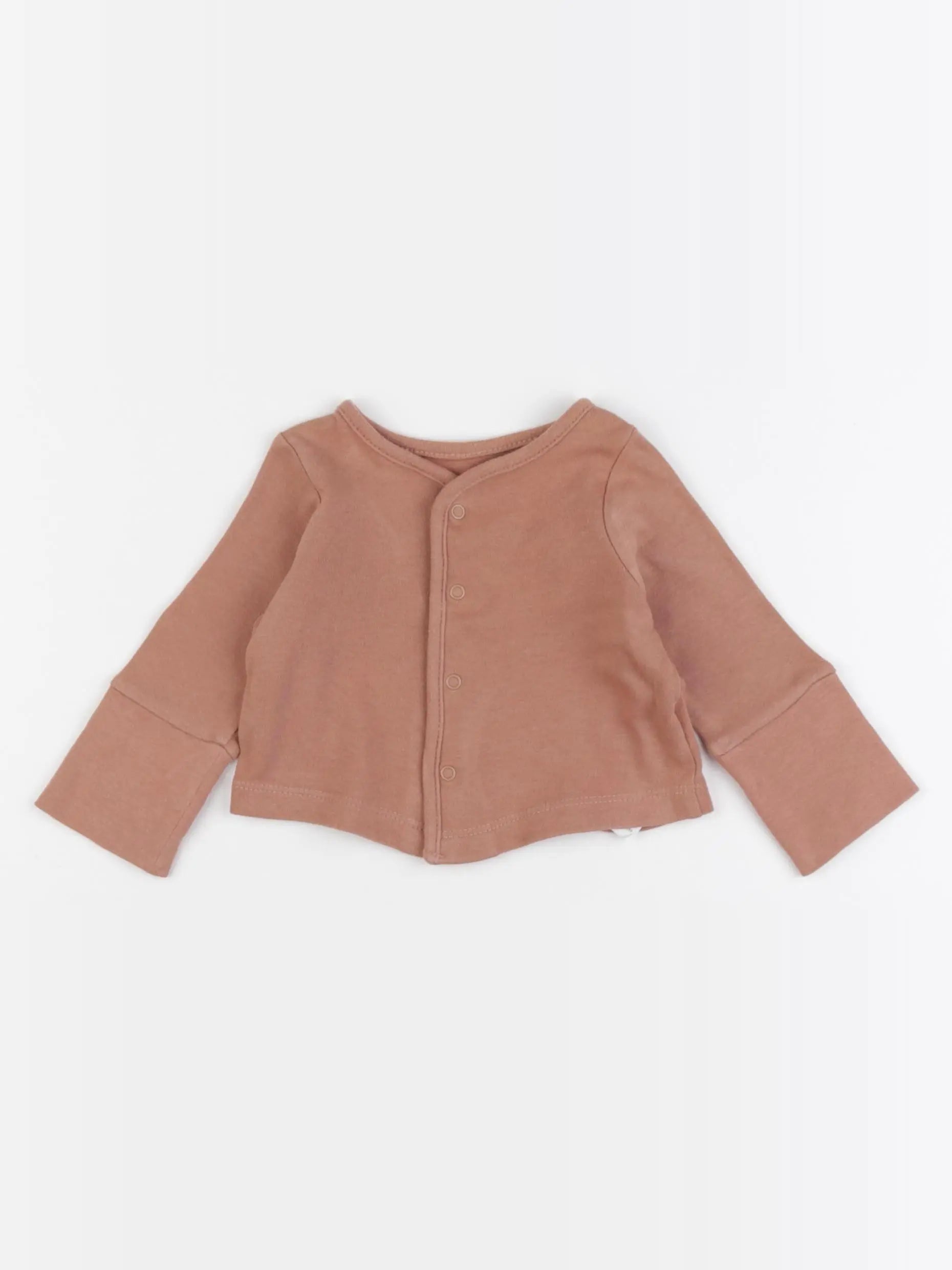 Vertbaudet - sweat marron - 3 mois
