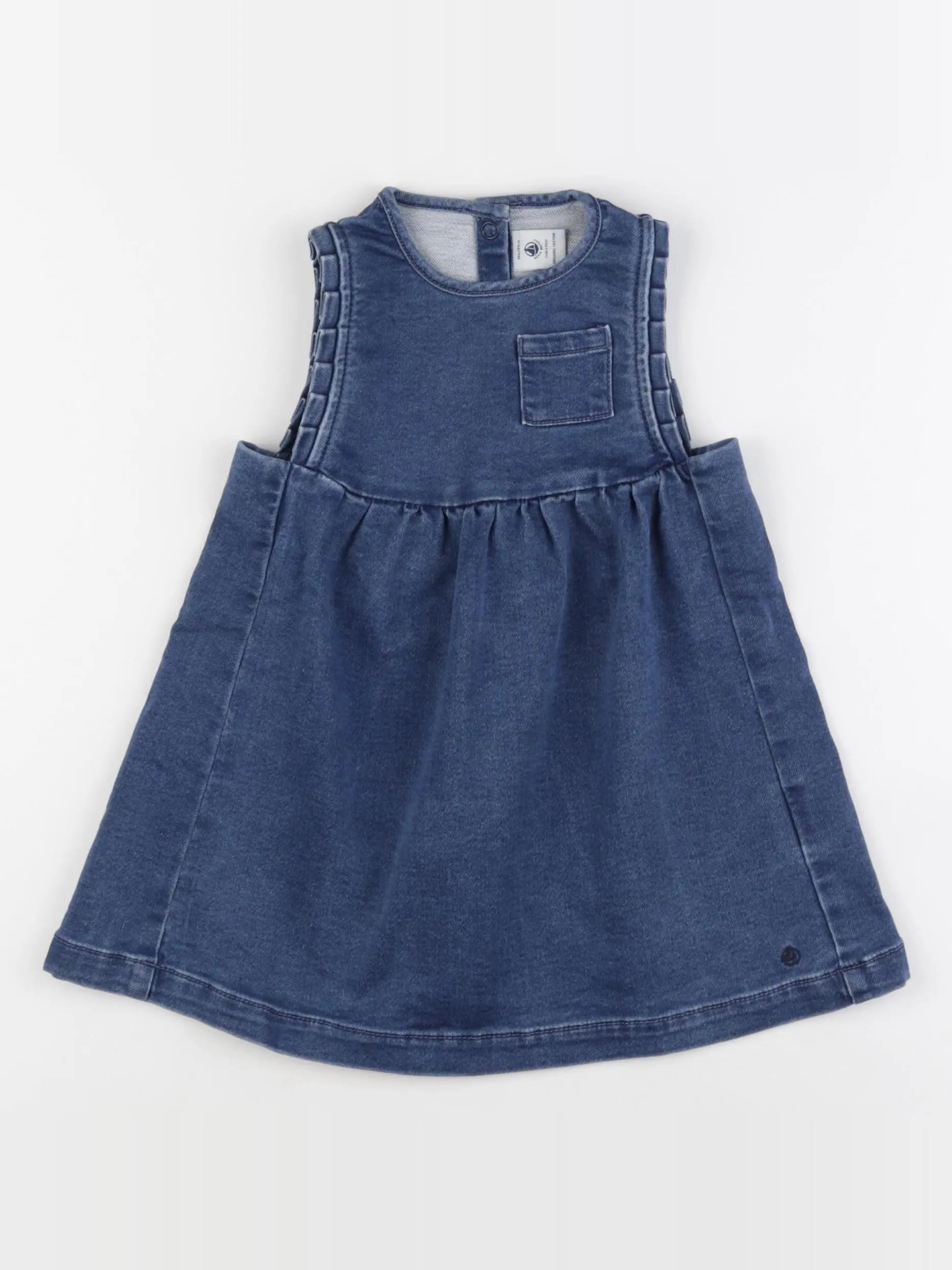 Petit Bateau - robe bleu - 18 mois