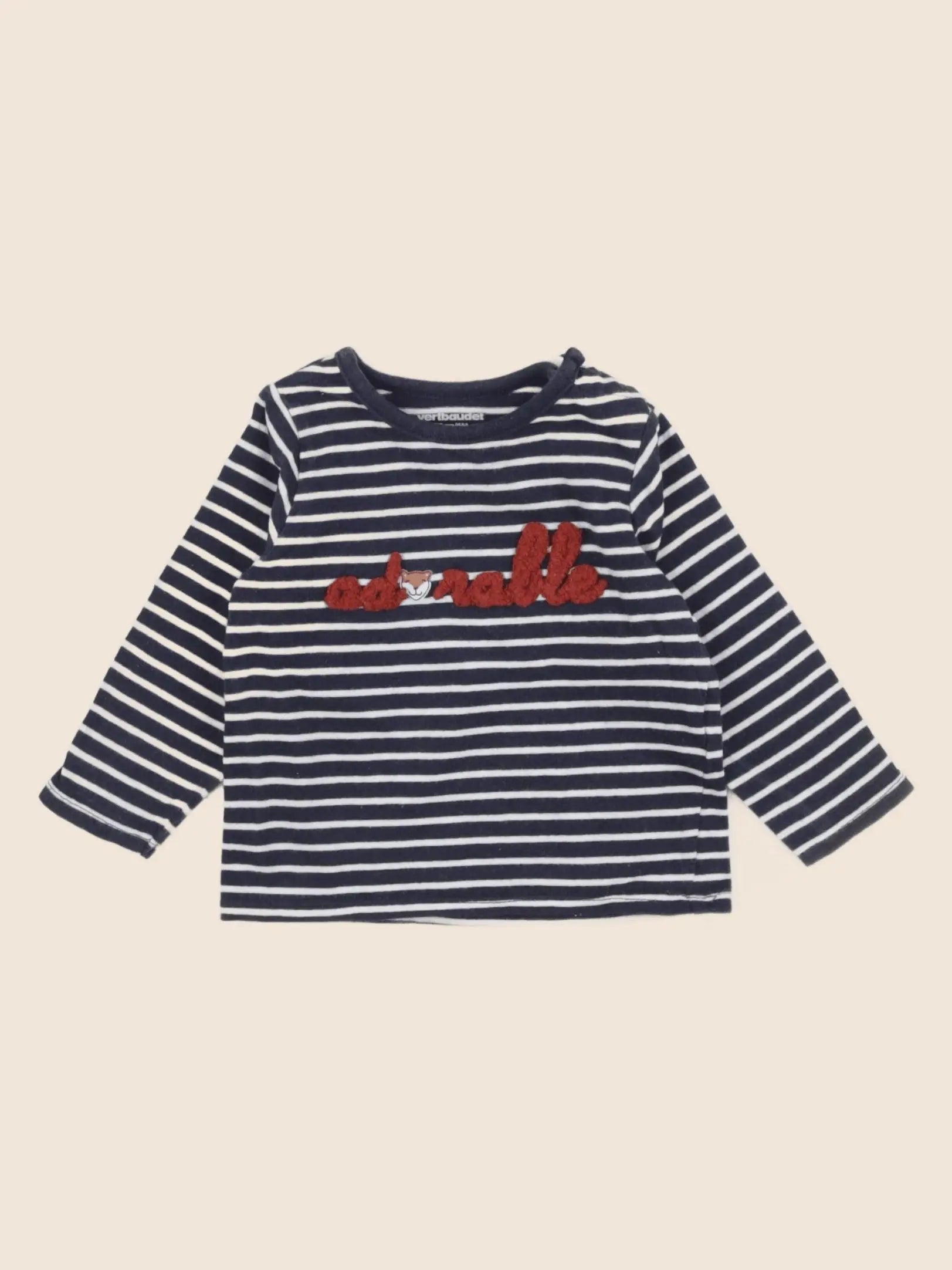 Vertbaudet - tee-shirt bleu - 6 mois