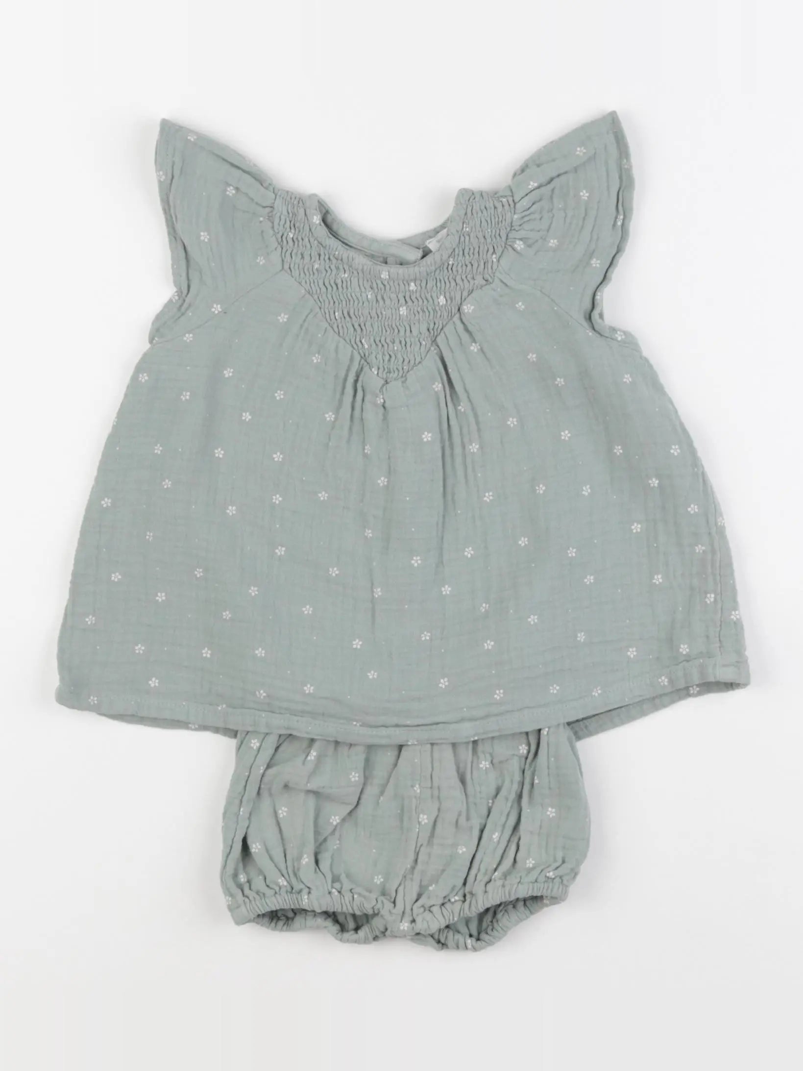 Vertbaudet - ensemble vert - 3 mois