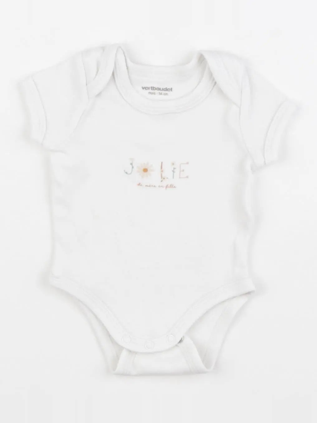 Vertbaudet - body blanc - 1 mois