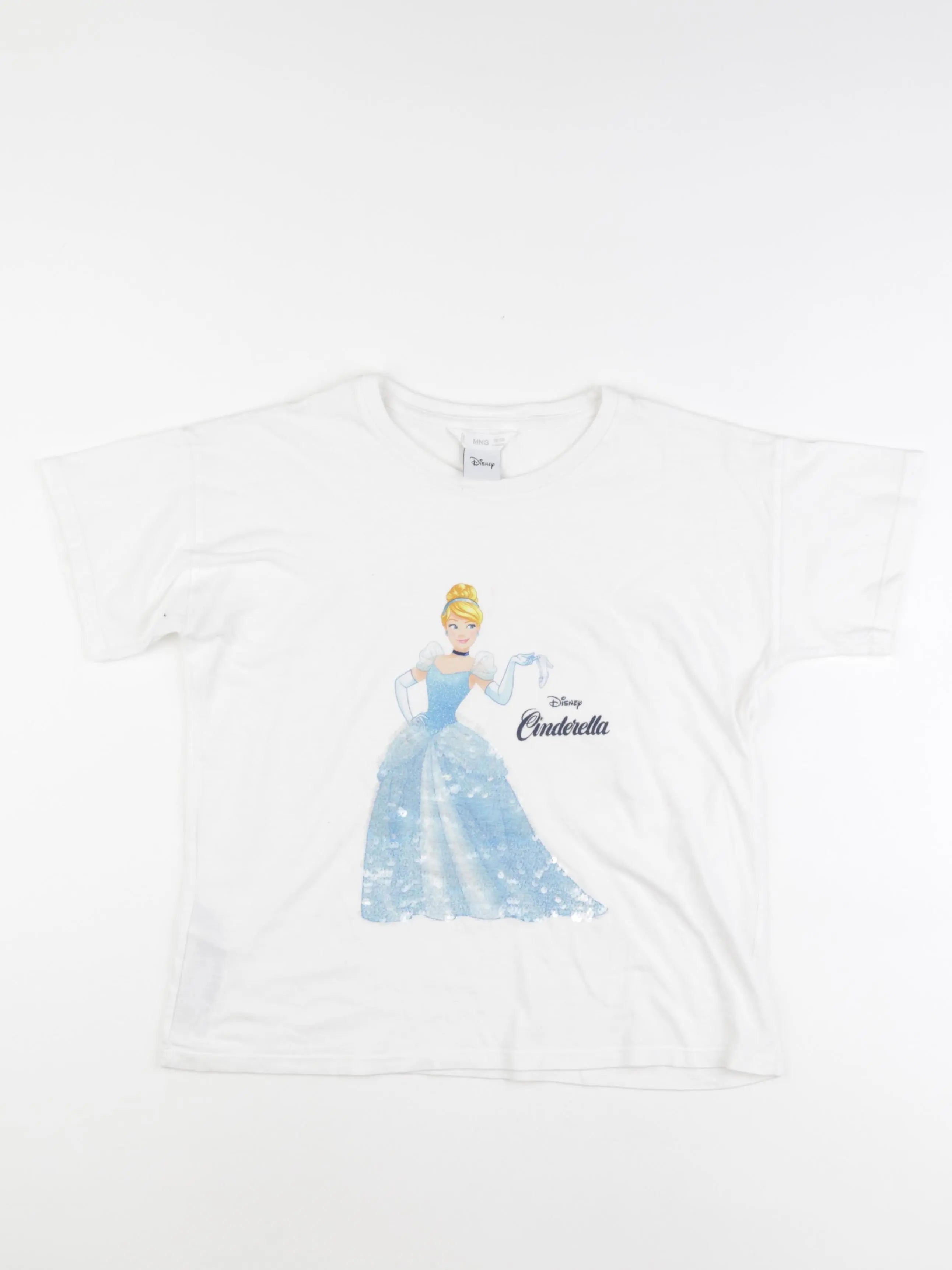 Mango - tee-shirt blanc, bleu - 11/12 ans
