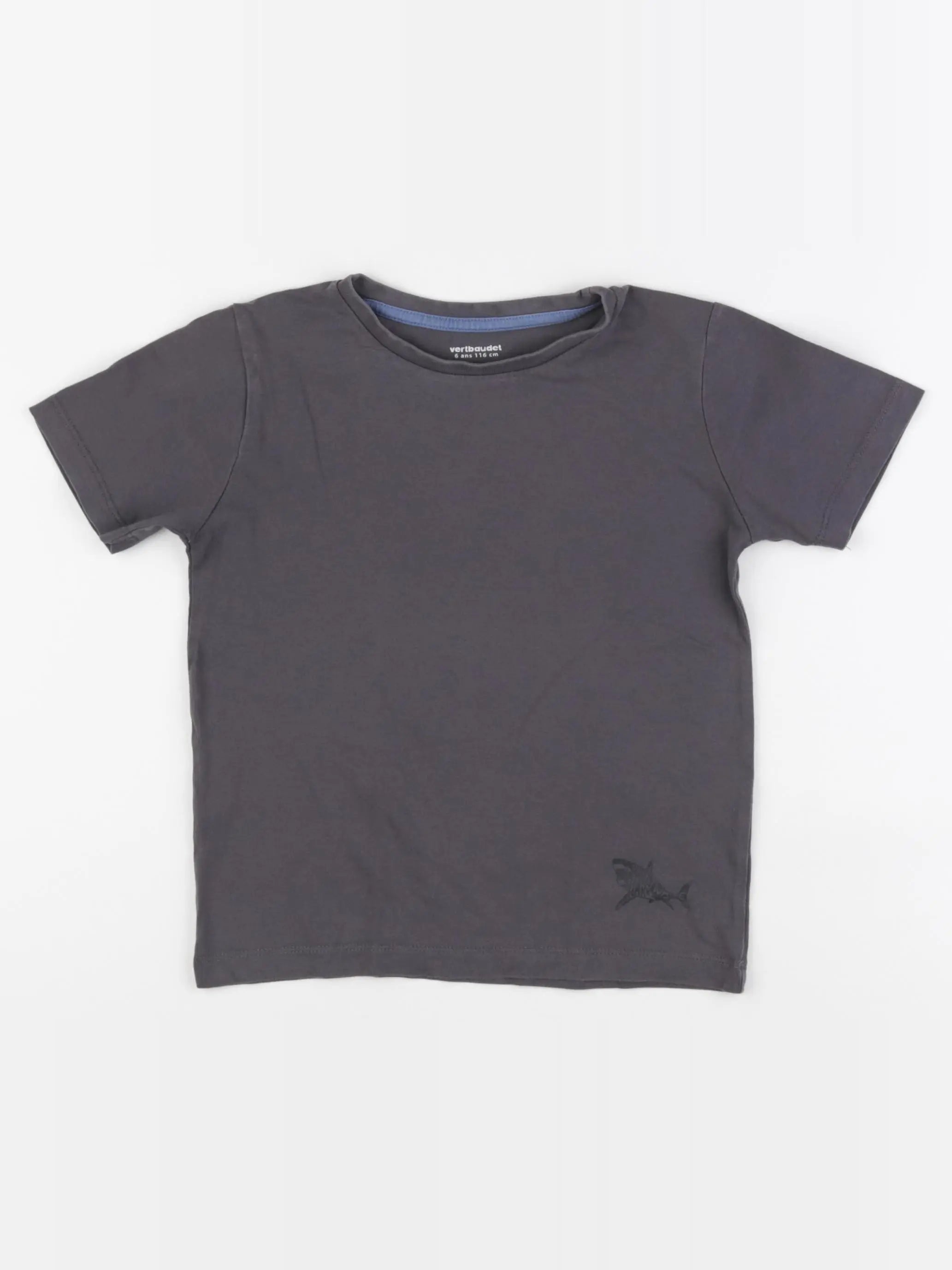 Vertbaudet - tee-shirt gris - 6 ans