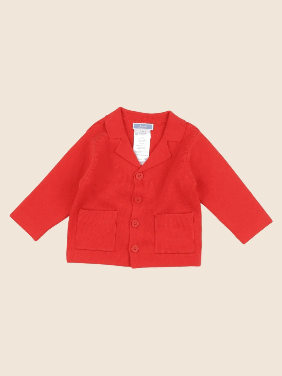 Jacadi - gilet rouge - 6 mois