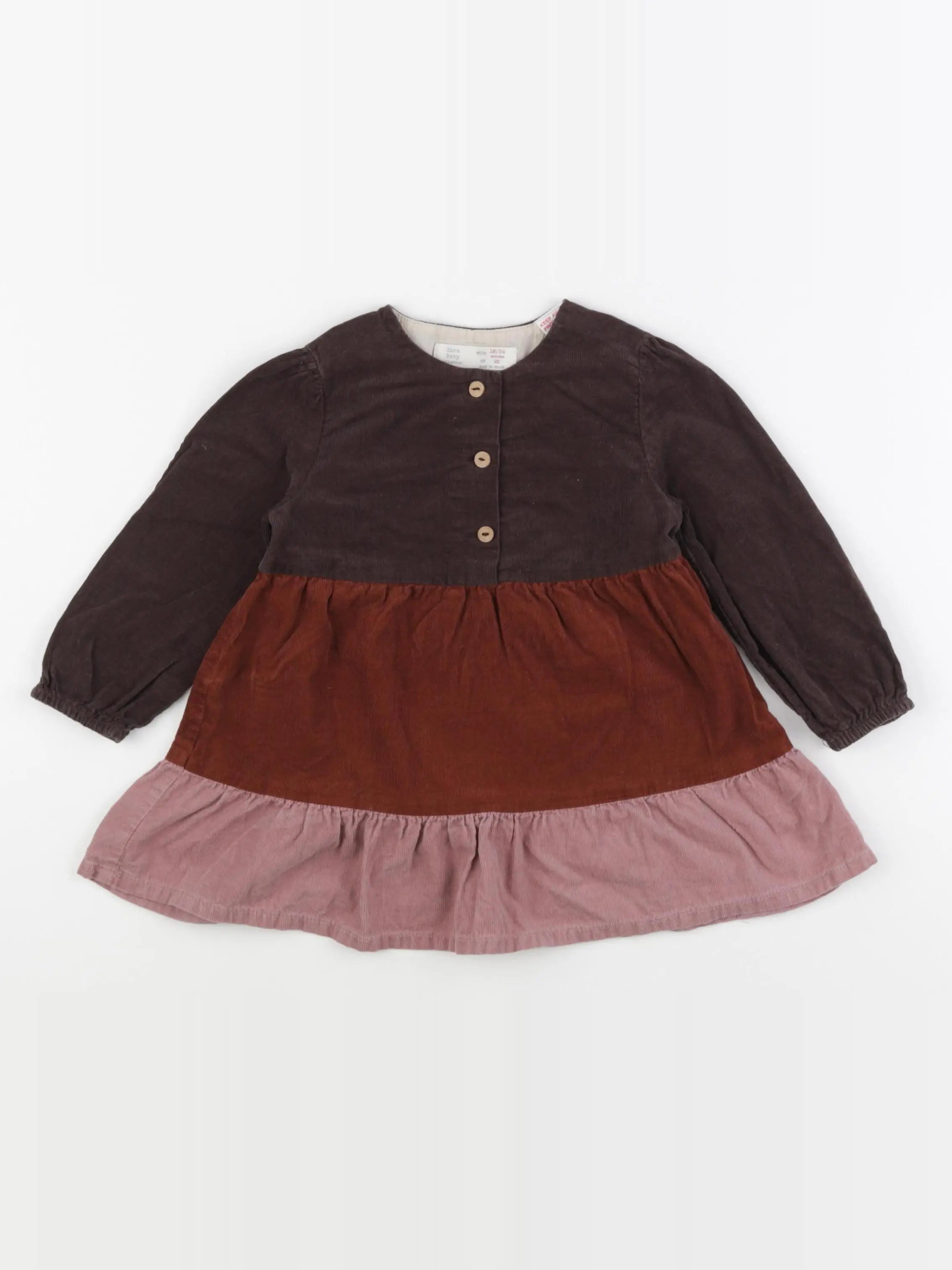 Zara - robe marron - 18/24 mois