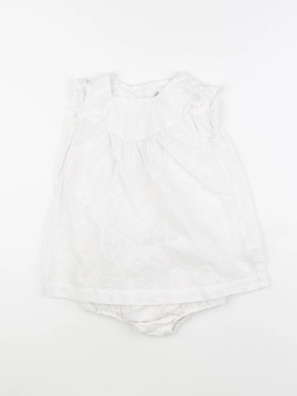 Petit Bateau - robe blanc - 24 mois