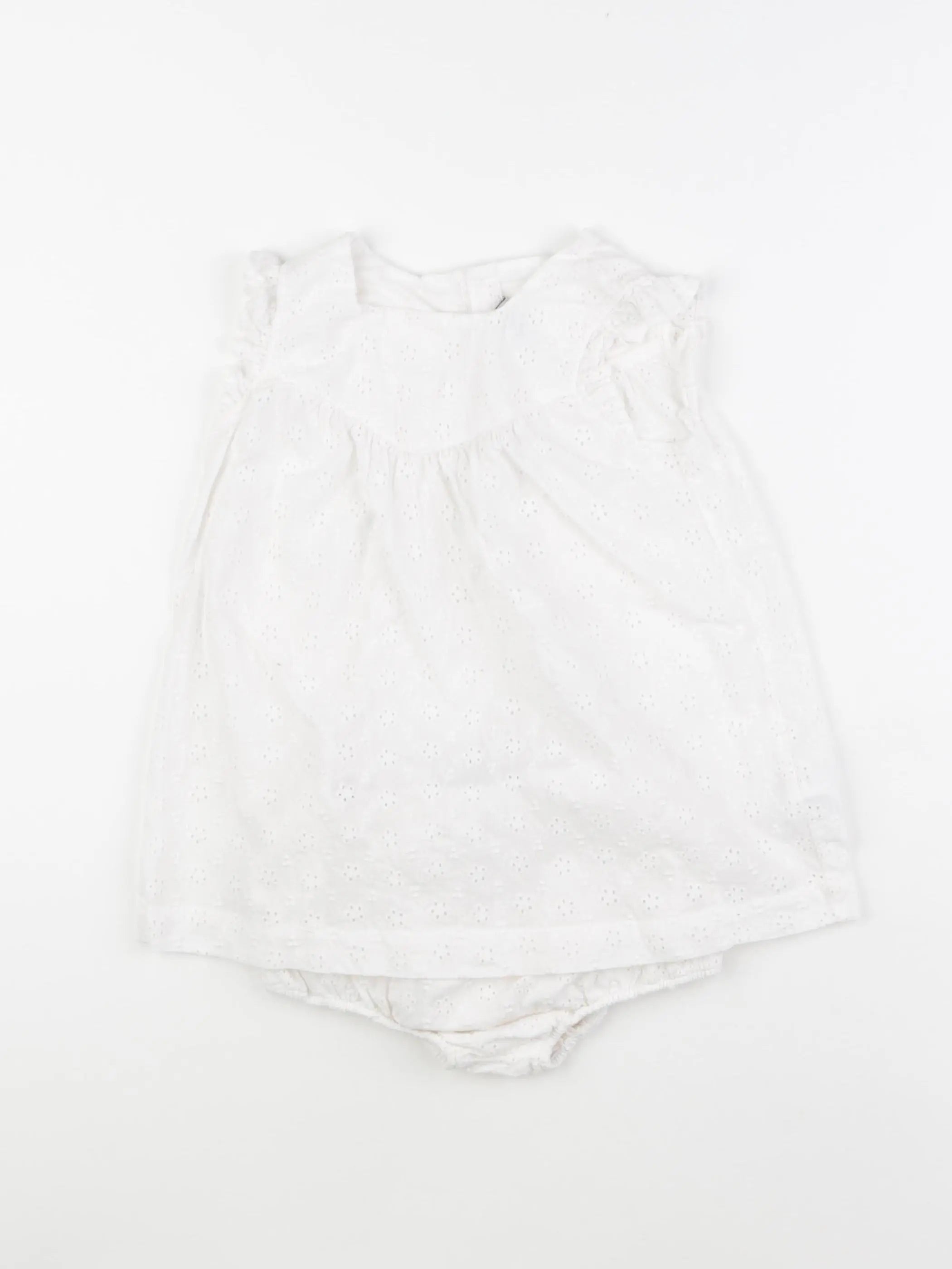 Petit Bateau - robe blanc - 24 mois