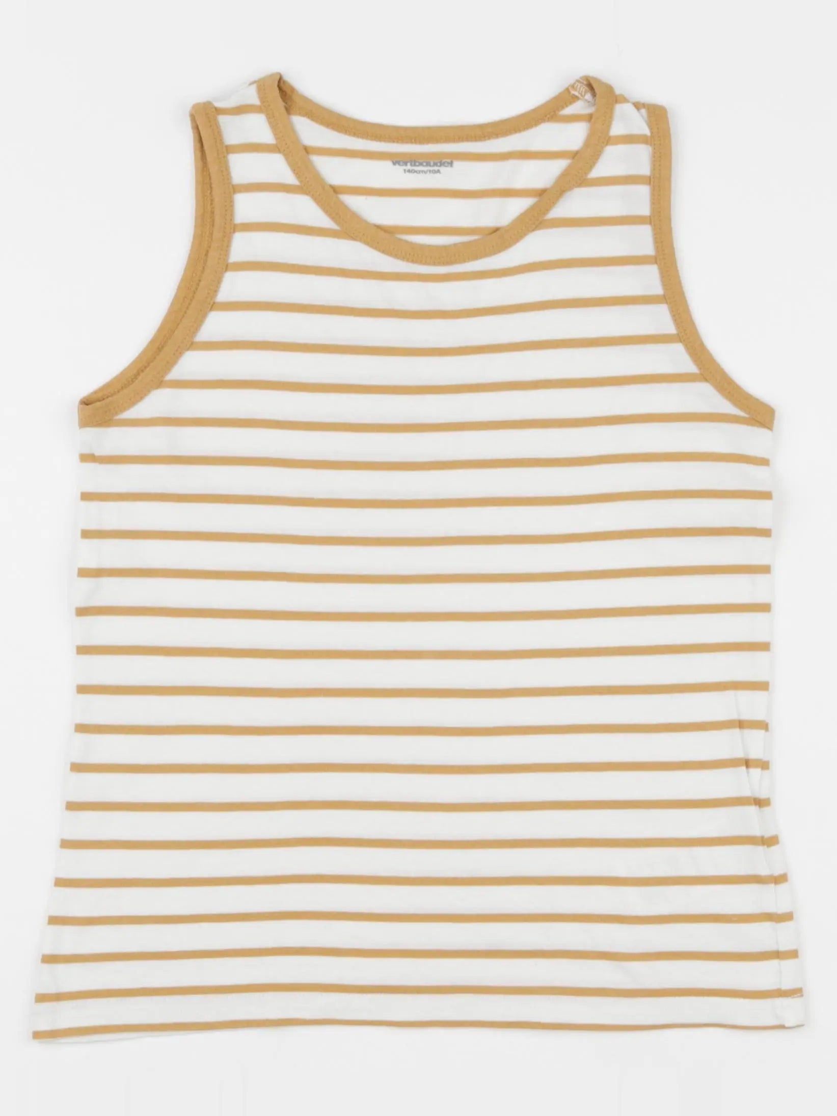 Vertbaudet - débardeur blanc, marron - 10 ans