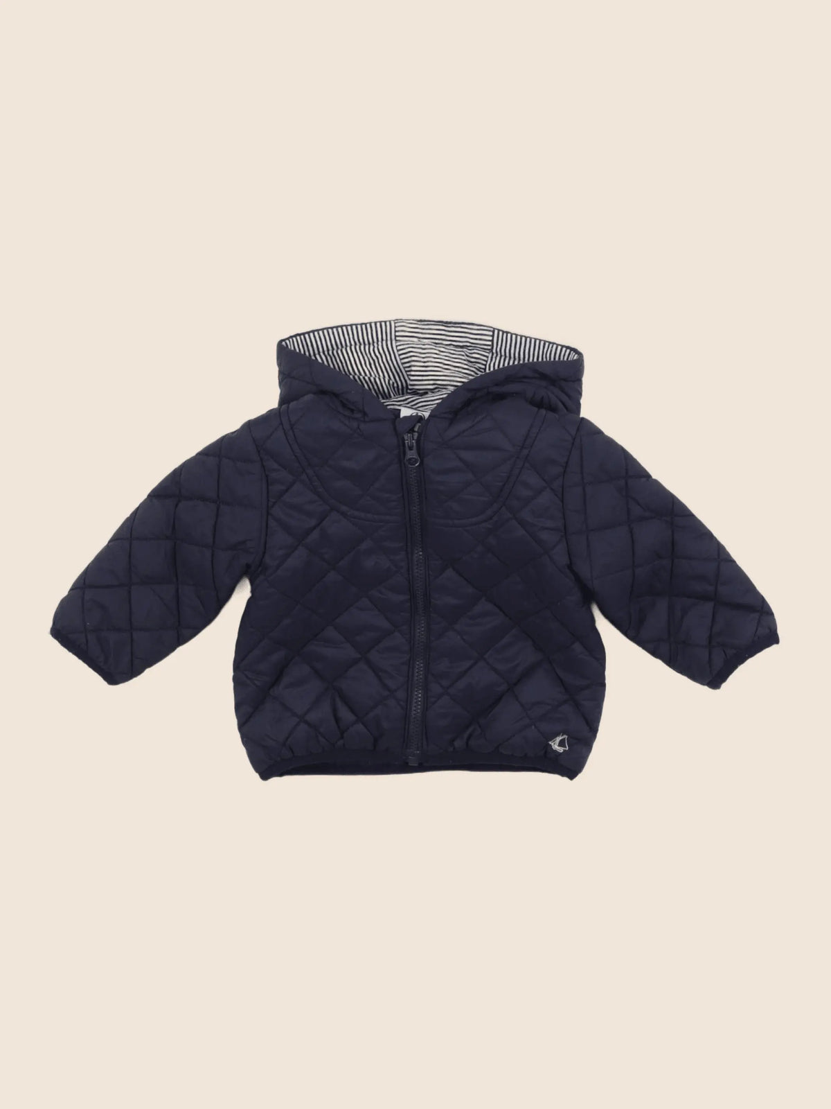 Petit Bateau - doudoune bleu - 6 mois