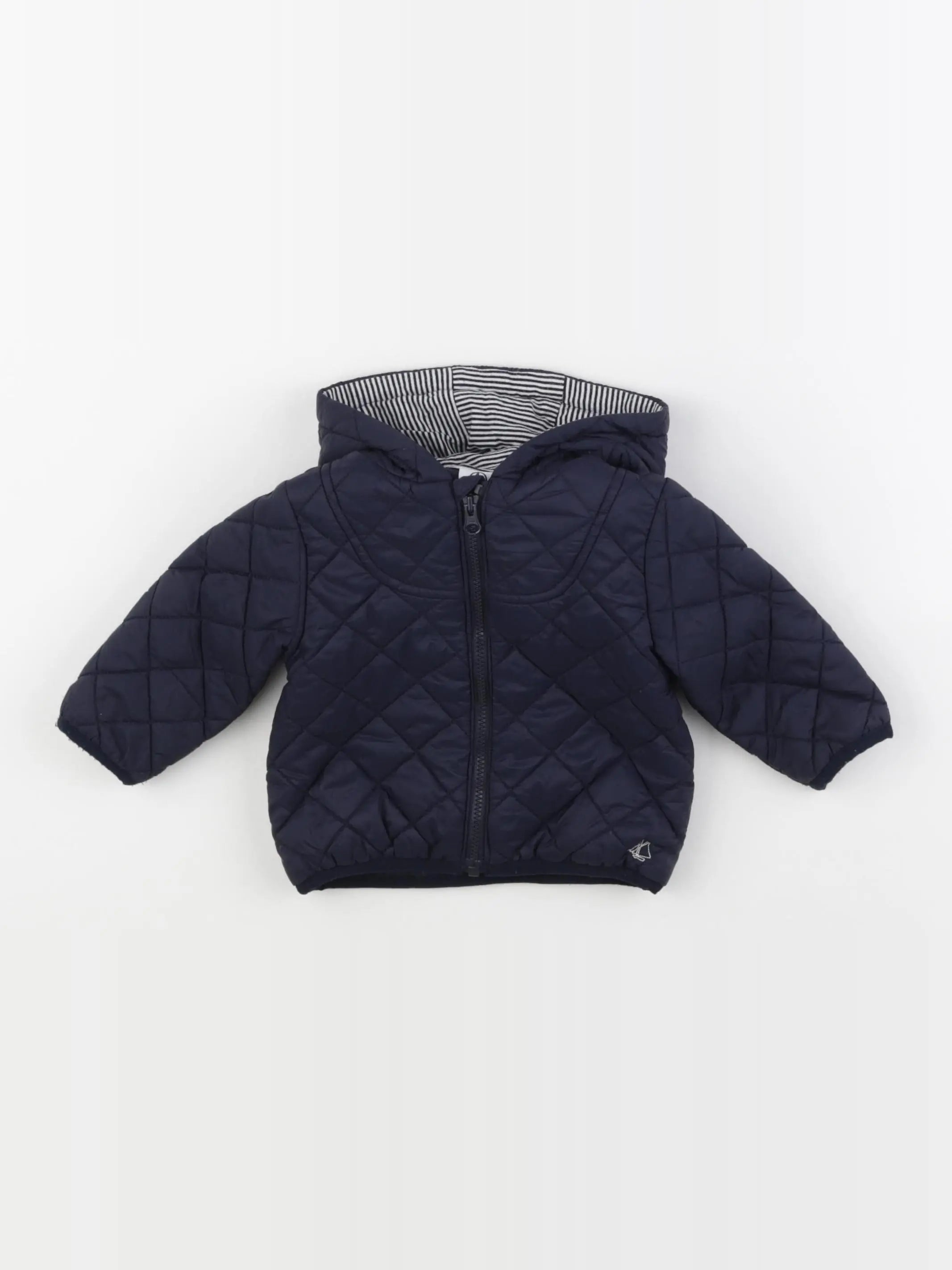 Petit Bateau - doudoune bleu - 6 mois