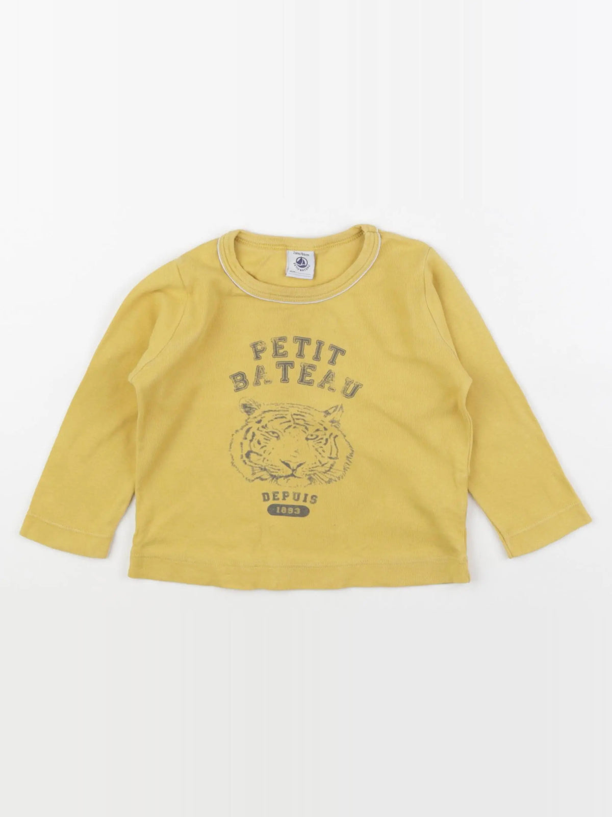 Petit Bateau - tee-shirt jaune - 2 ans