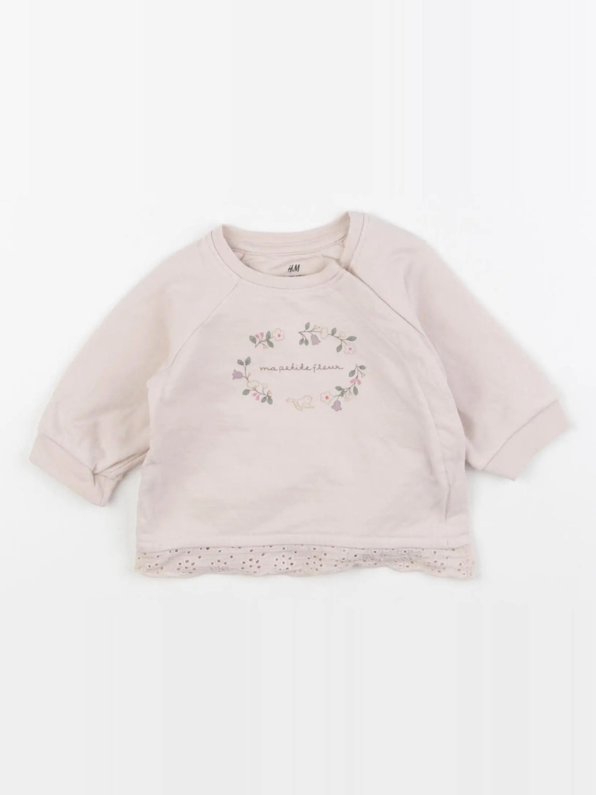H&M - sweat rose - 3 mois
