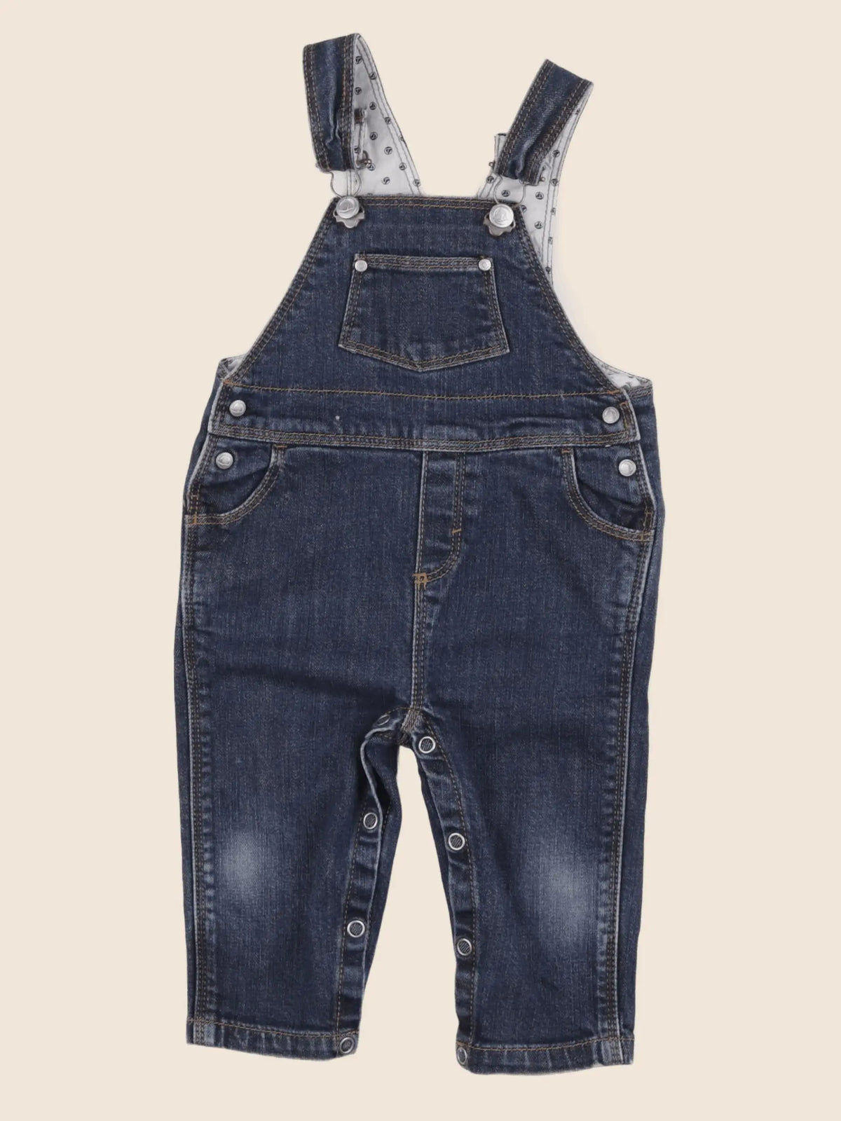 Petit Bateau - salopette bleu - 6 mois
